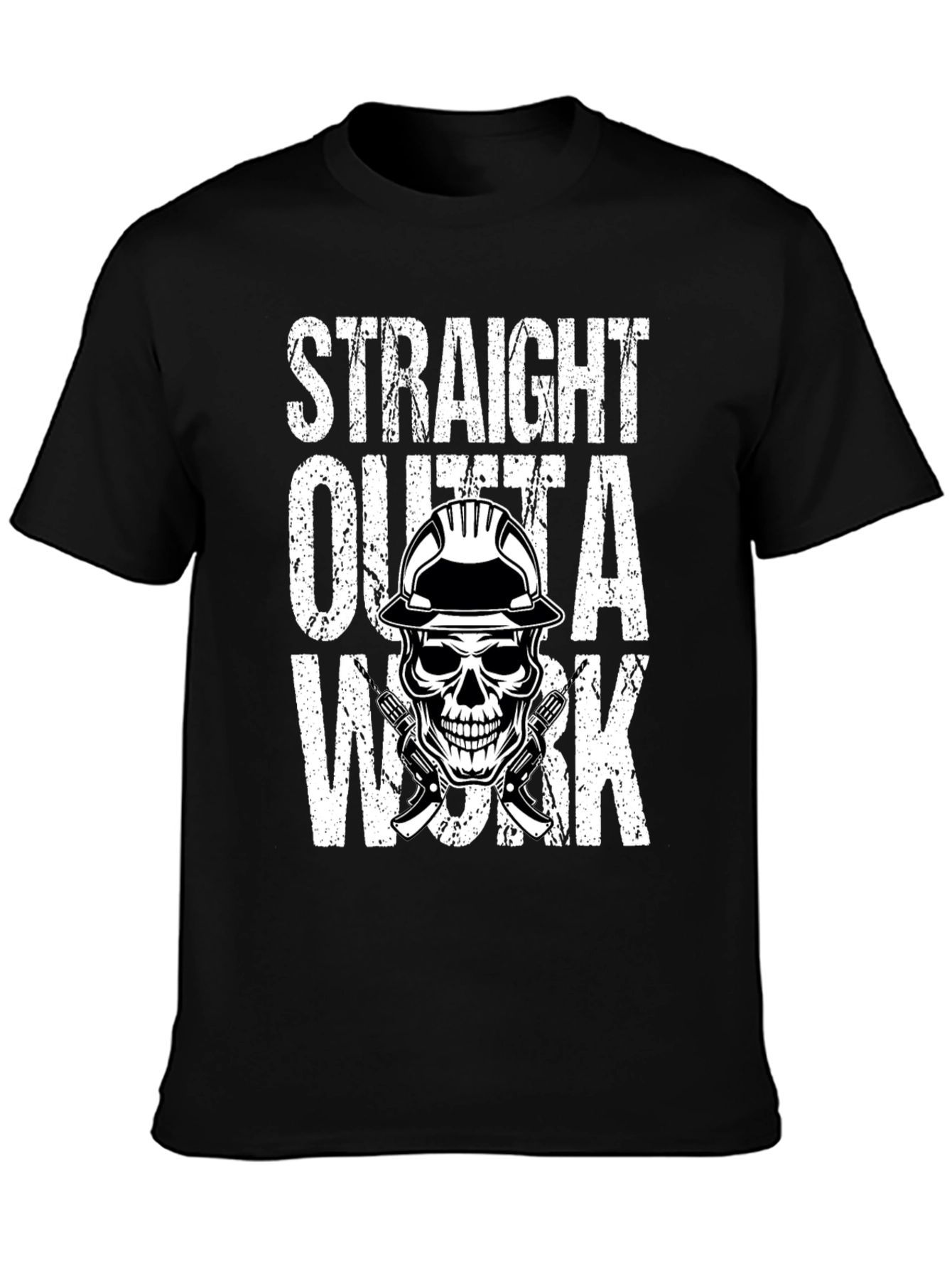 Straight Outta Work Skull Graphic Tee
