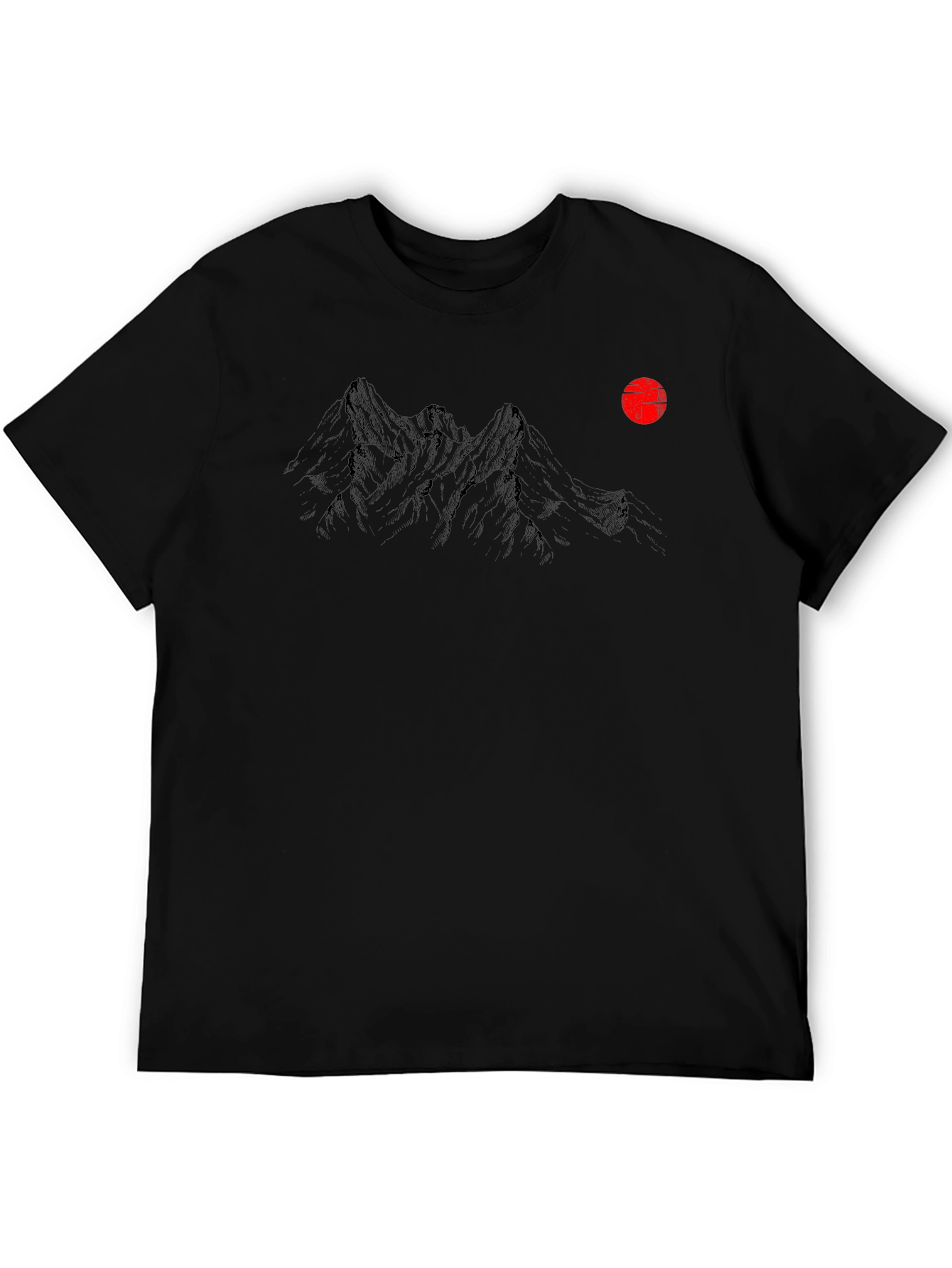Mountain Peak Graphic Tee - Black Short Sleeve
