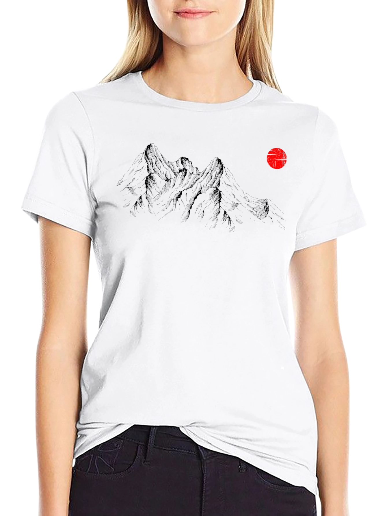 Mountain Peak Graphic Tee - Black Short Sleeve