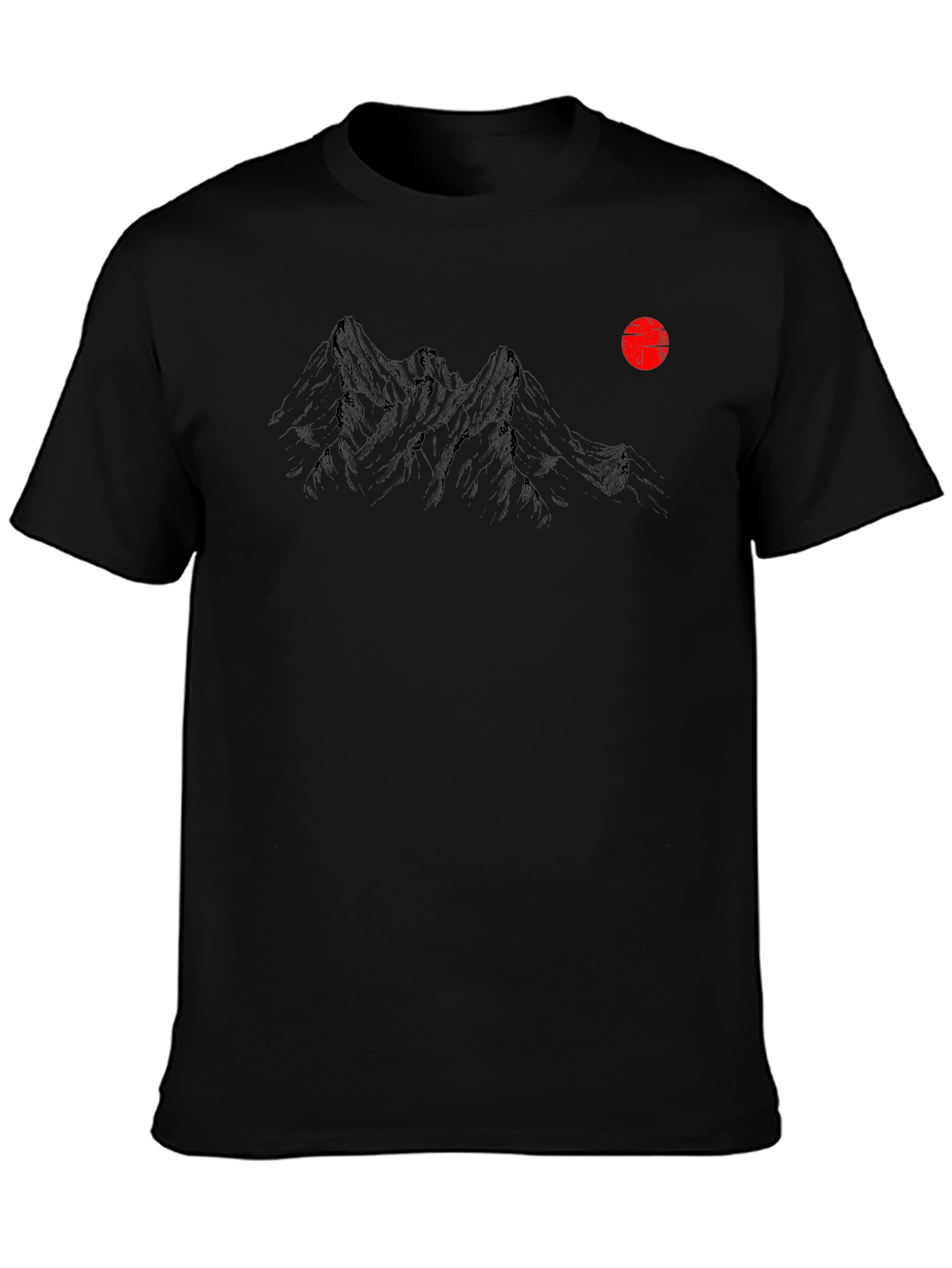 Mountain Peak Graphic Tee - Black Short Sleeve