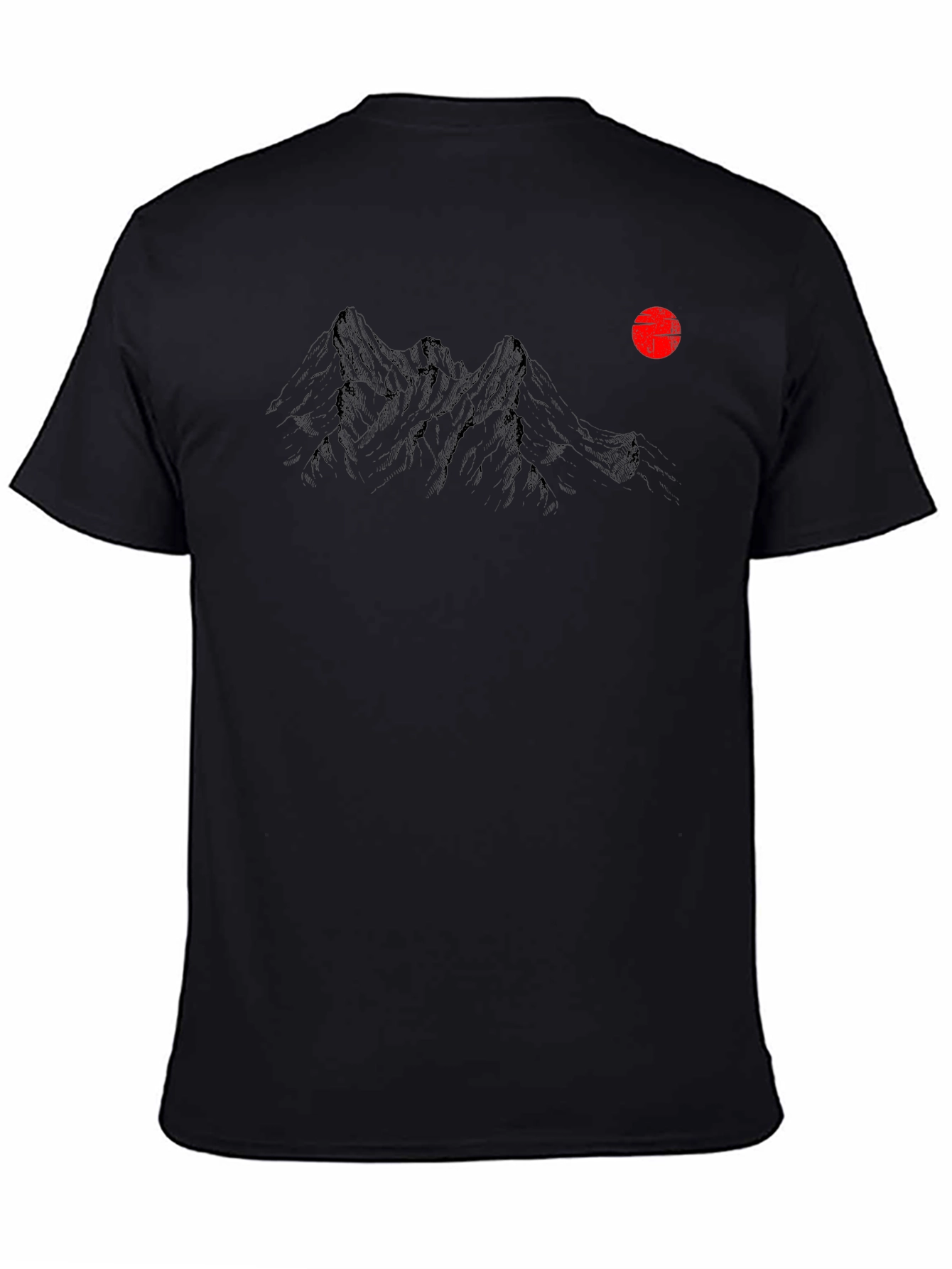 Mountain Peak Graphic Tee - Black Short Sleeve