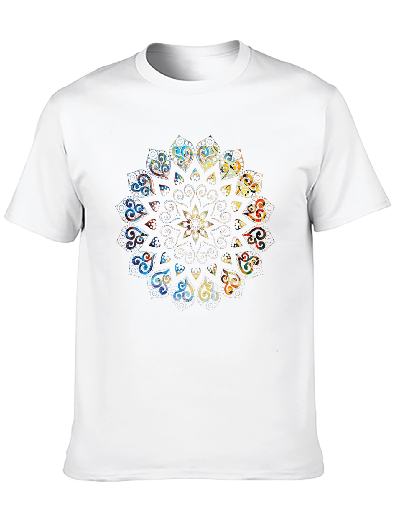 Mandala Print Black T-Shirt