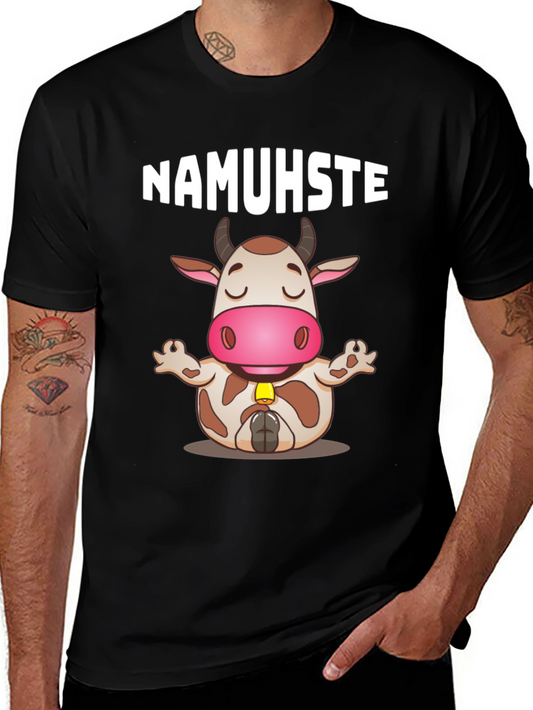 Namuhste Cow Yoga T-Shirt - Funny Graphic Tee