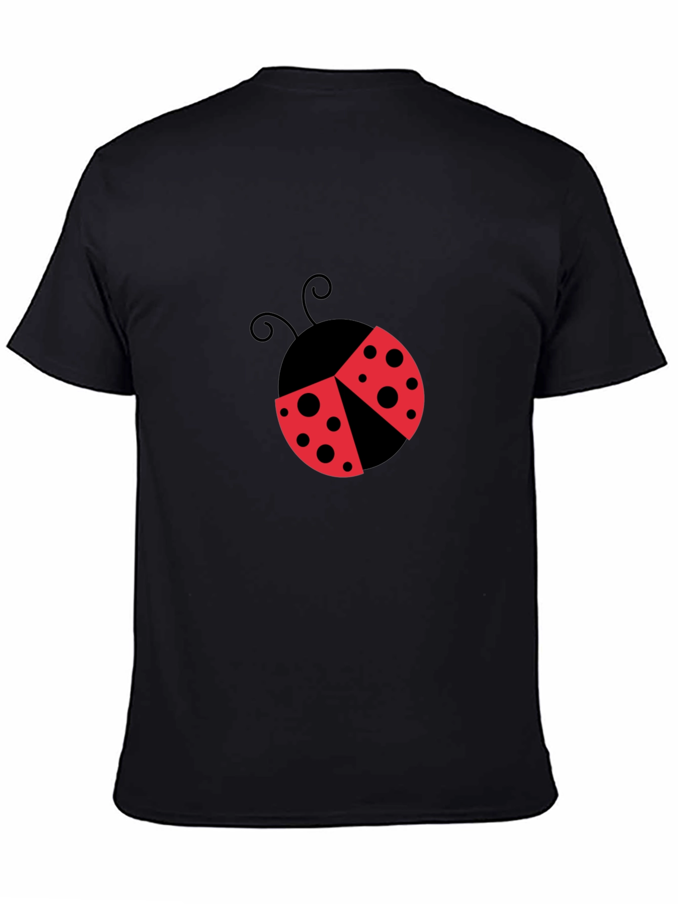 Ladybug Graphic T-Shirt - Black Cotton Blend