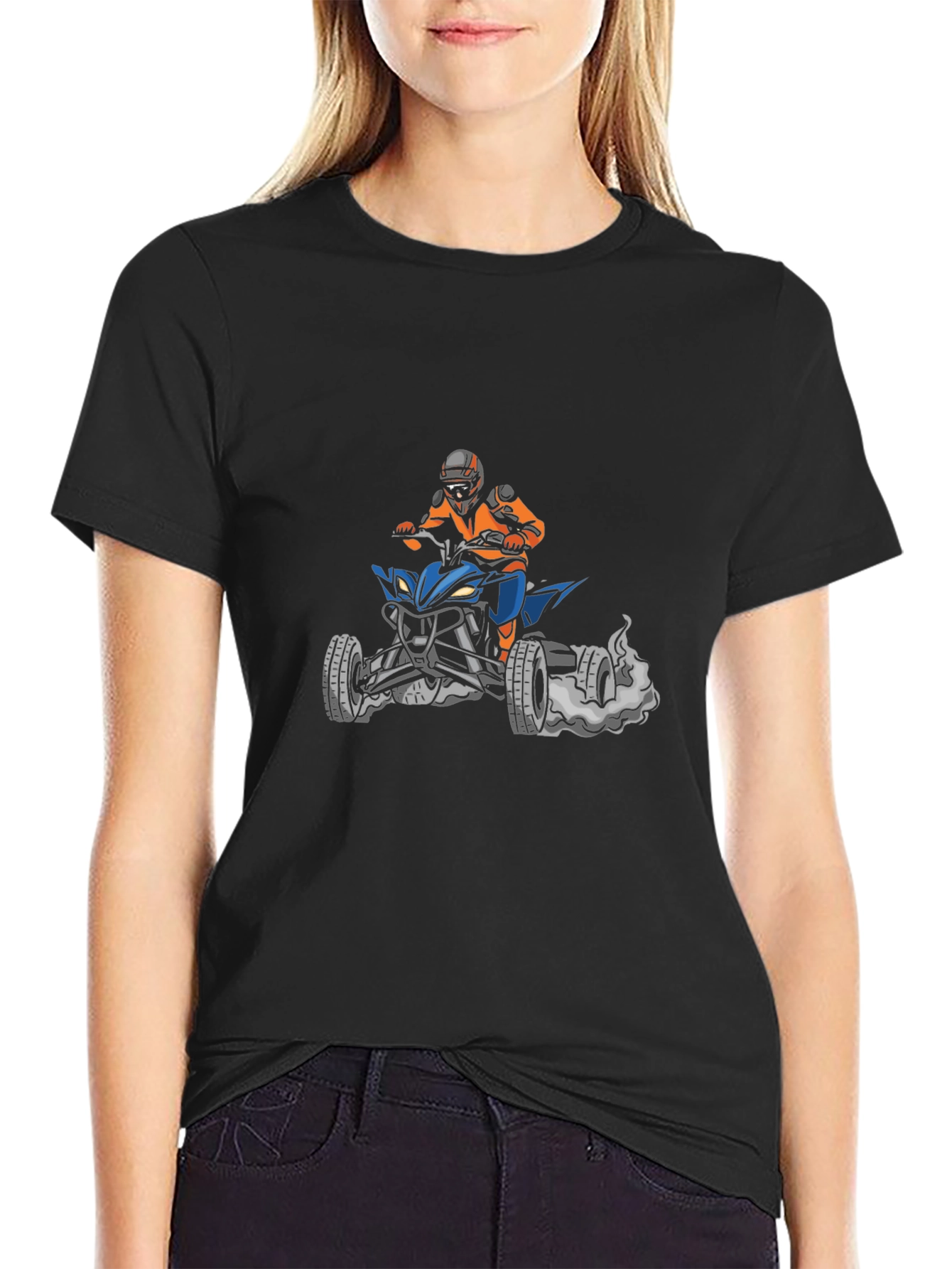 Motorcross Rider Graphic Tee - Black