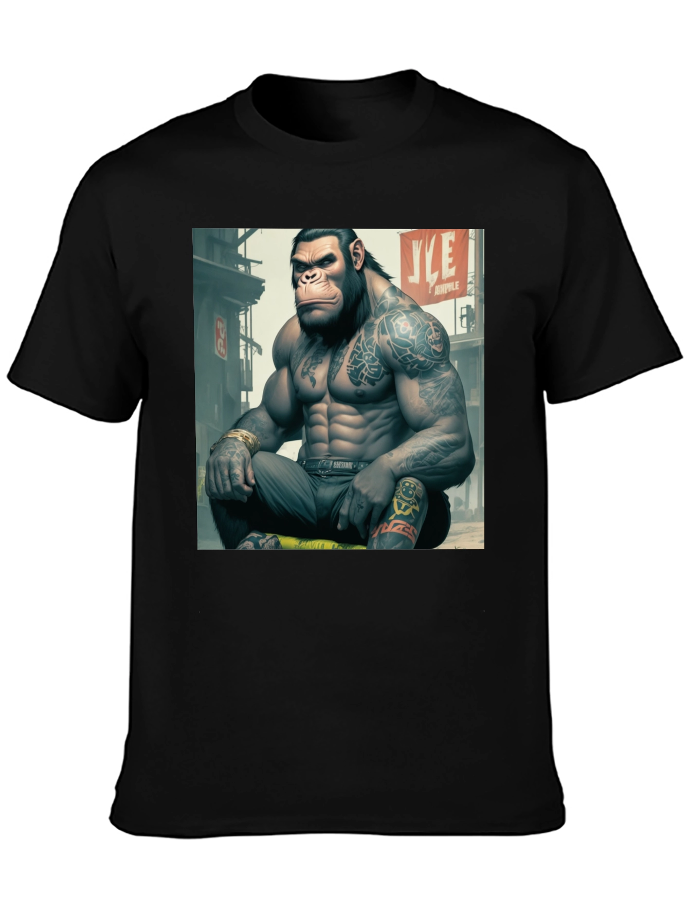 Tattooed Gorilla Graphic Tee - Urban Style
