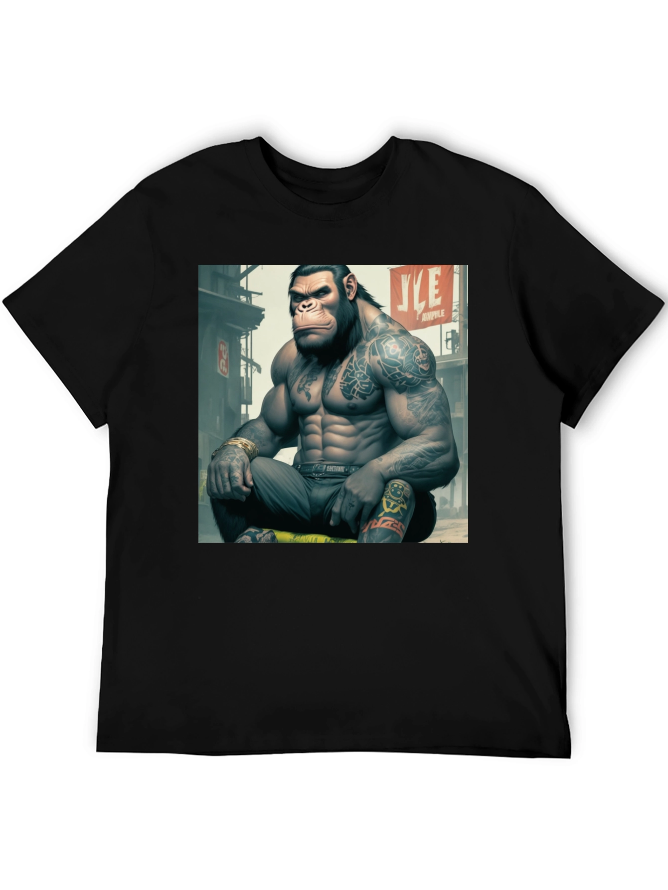 Tattooed Gorilla Graphic Tee - Urban Style