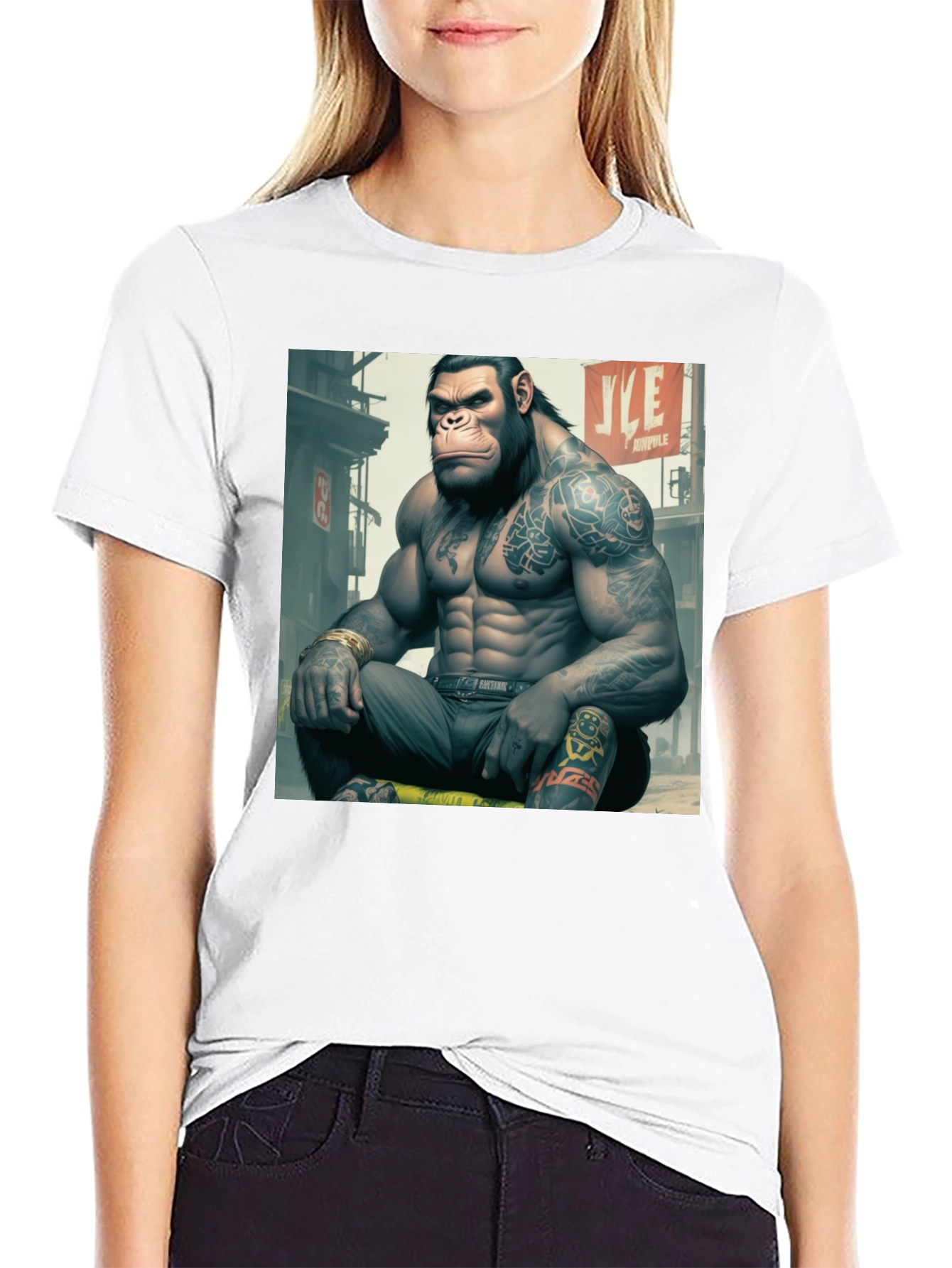 Tattooed Gorilla Graphic Tee - Urban Style