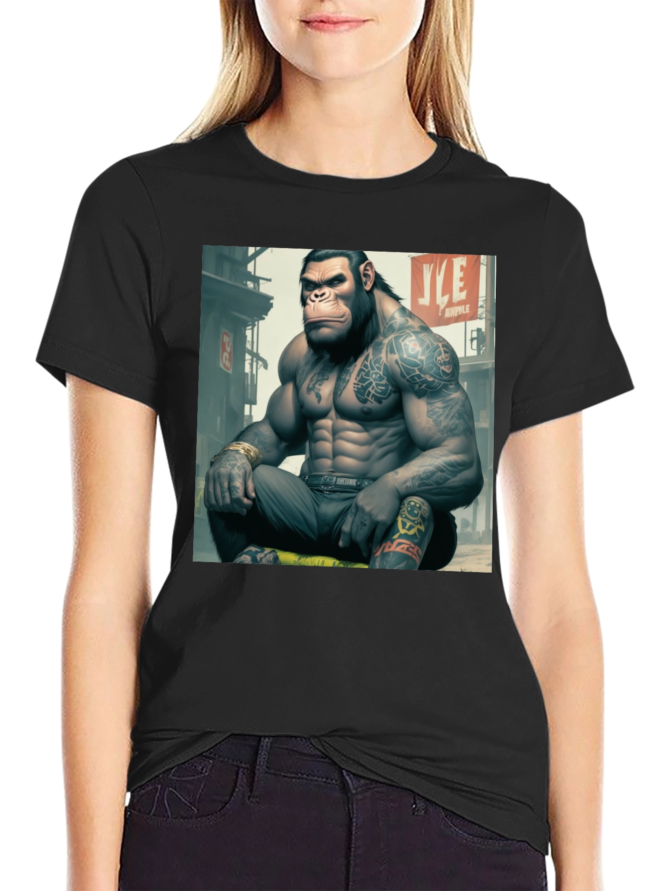 Tattooed Gorilla Graphic Tee - Urban Style