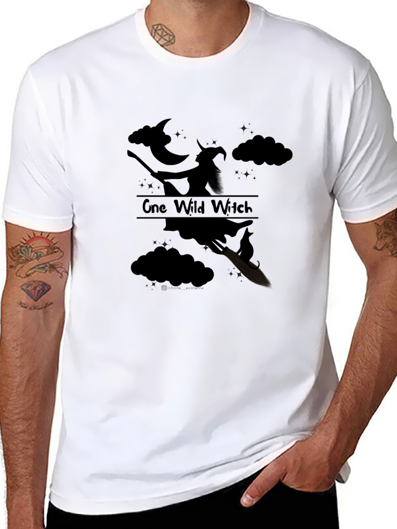 One Wild Witch Graphic Tee - Unisex Black T-Shirt
