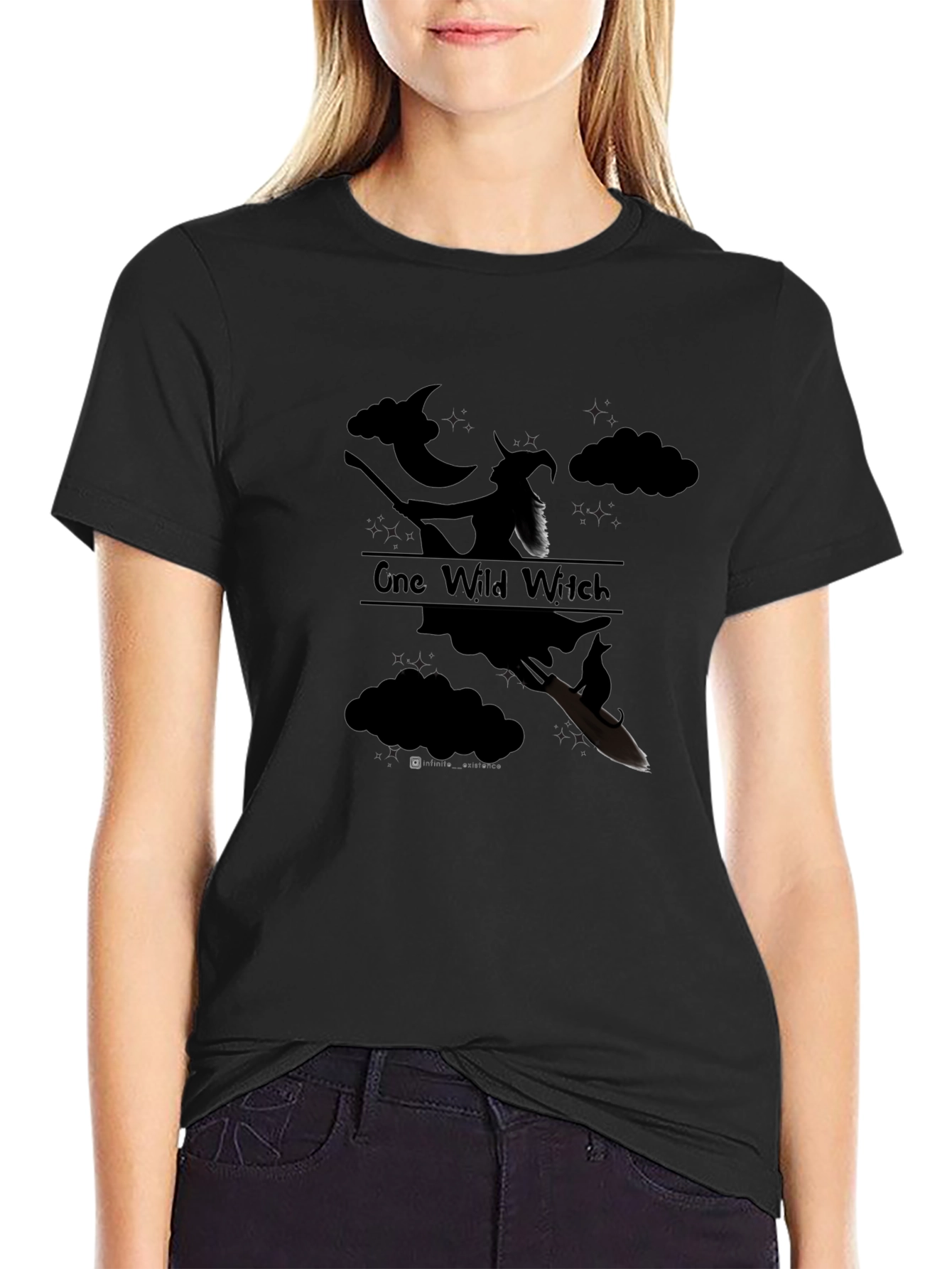 One Wild Witch Graphic Tee - Unisex Black T-Shirt