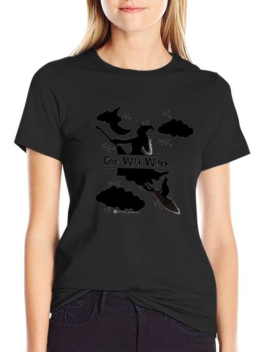 One Wild Witch Graphic Tee - Unisex Black T-Shirt