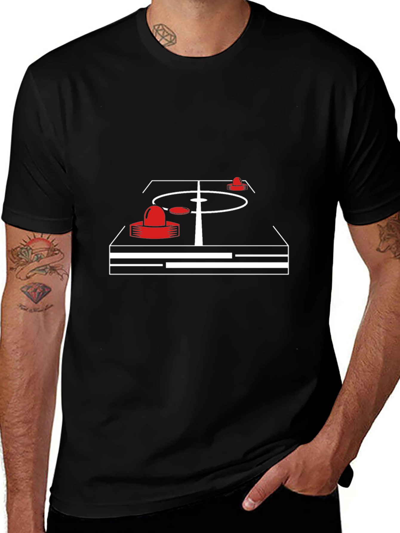 Air Hockey Table Graphic T-Shirt
