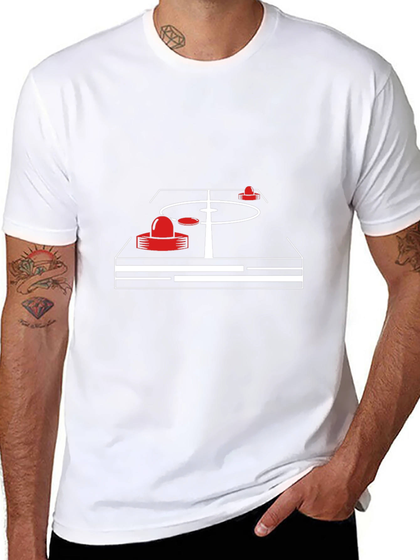 Air Hockey Table Graphic T-Shirt