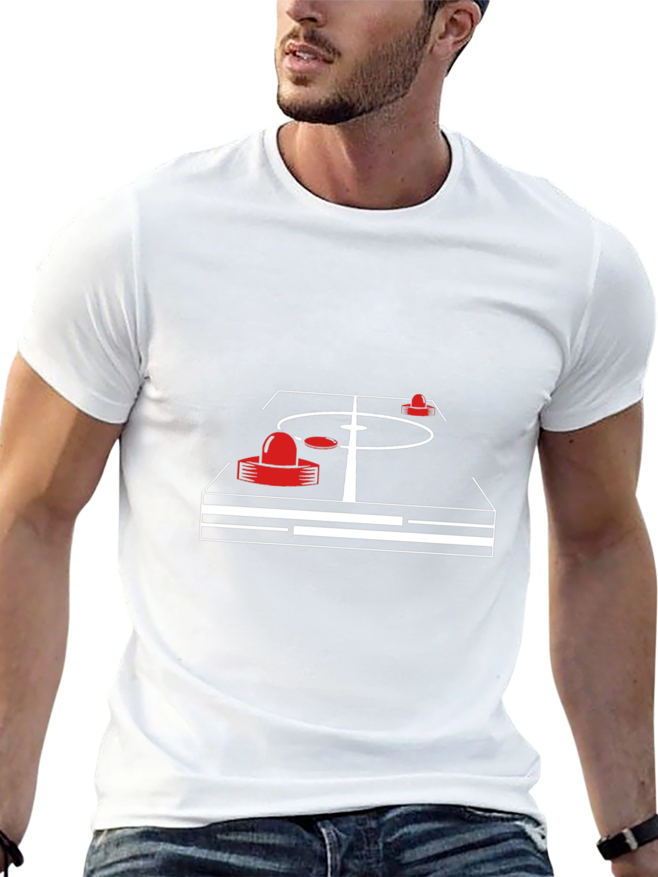 Air Hockey Table Graphic T-Shirt