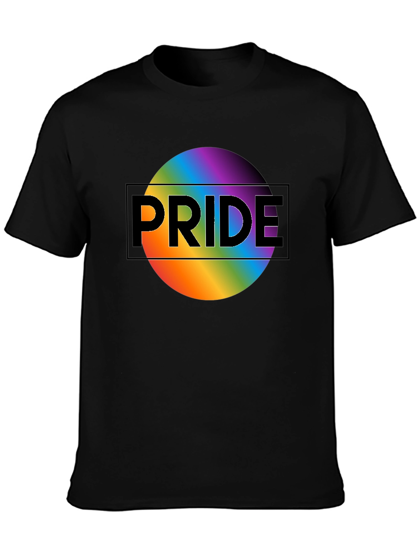 Pride Rainbow Graphic Black T-Shirt