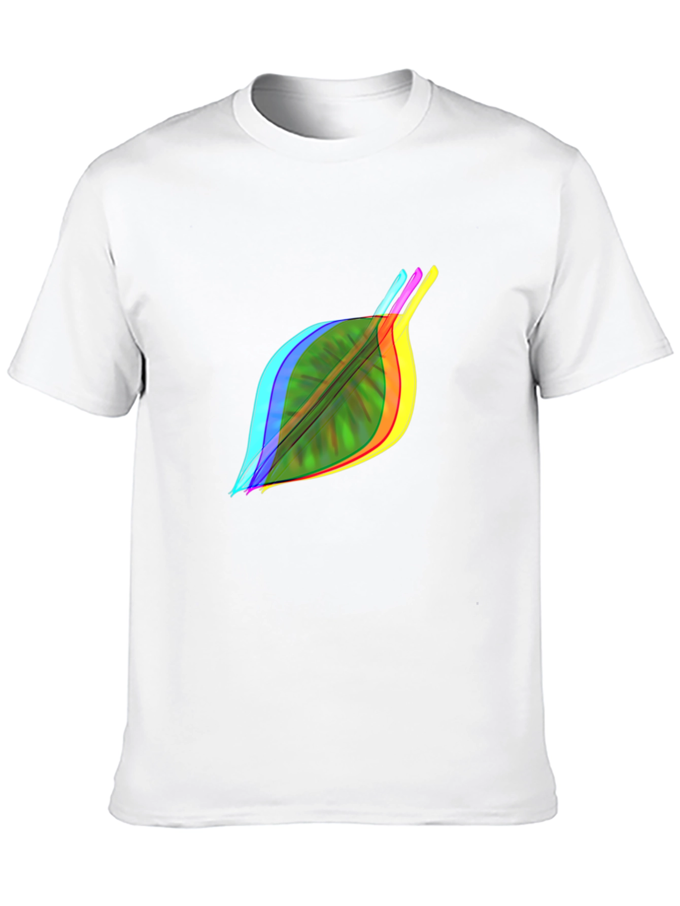 Nature Leaf Graphic Black T-Shirt