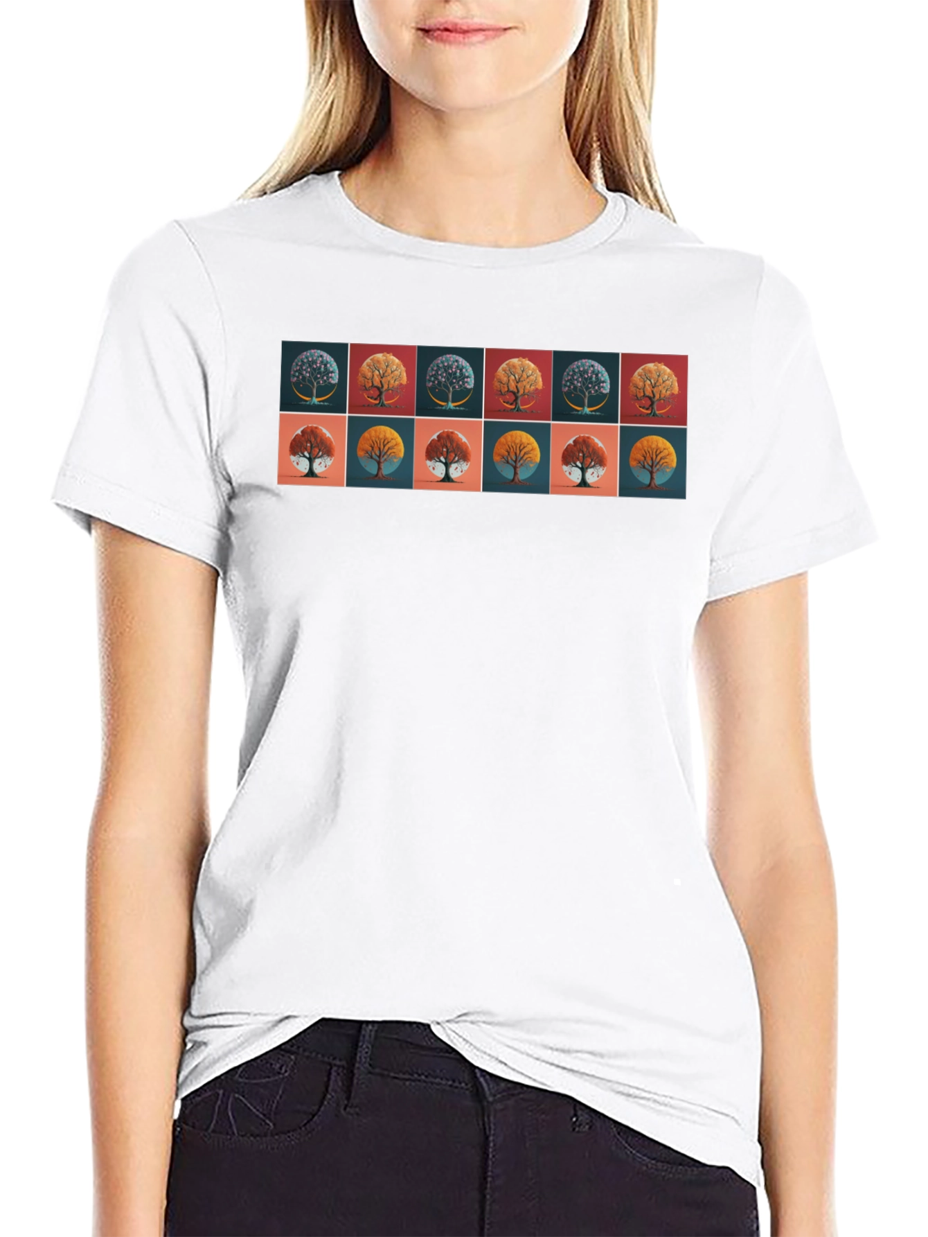 Tree Art Graphic Black T-Shirt