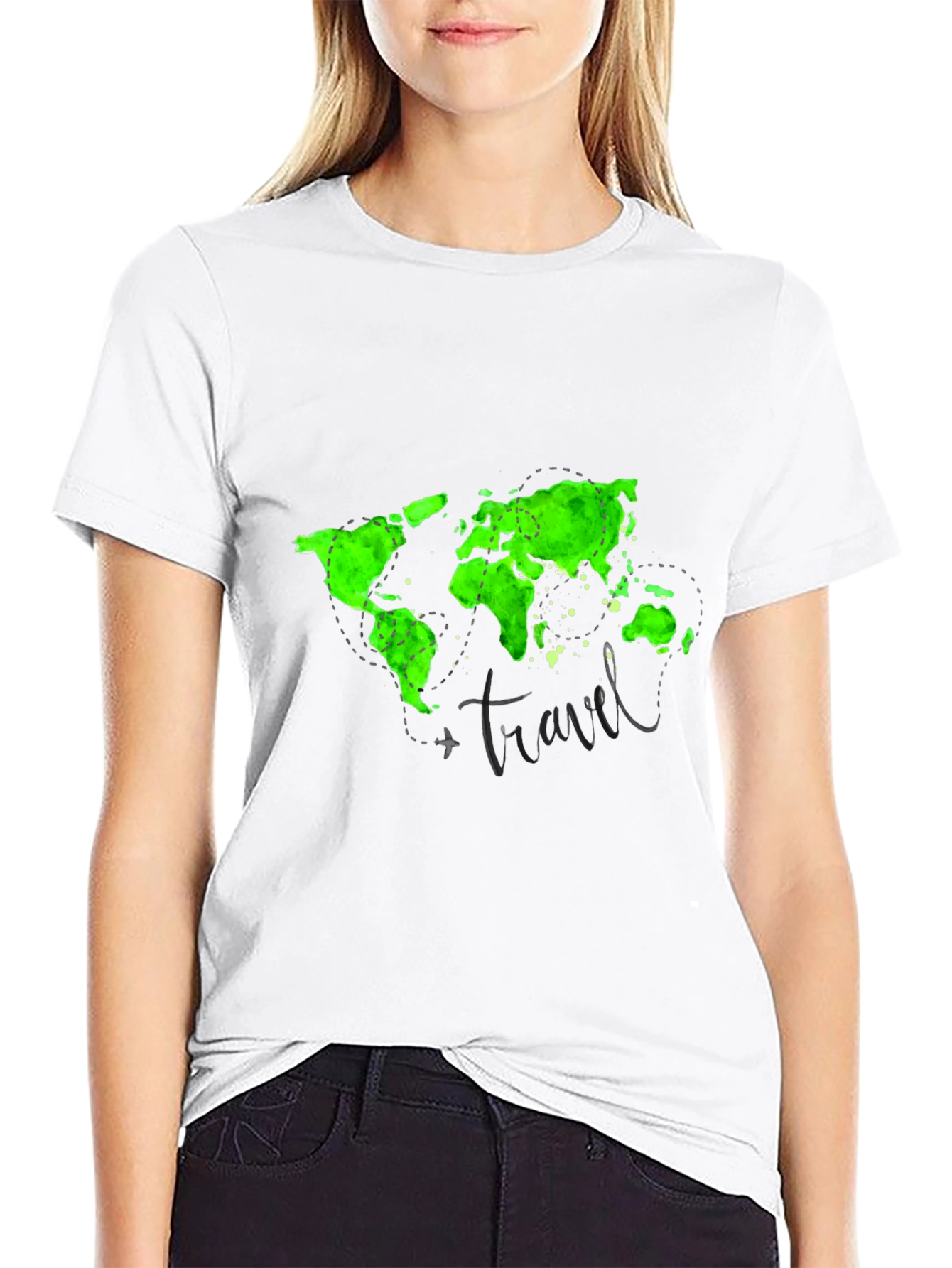 Travel World Map Tee - Adventure Awaits