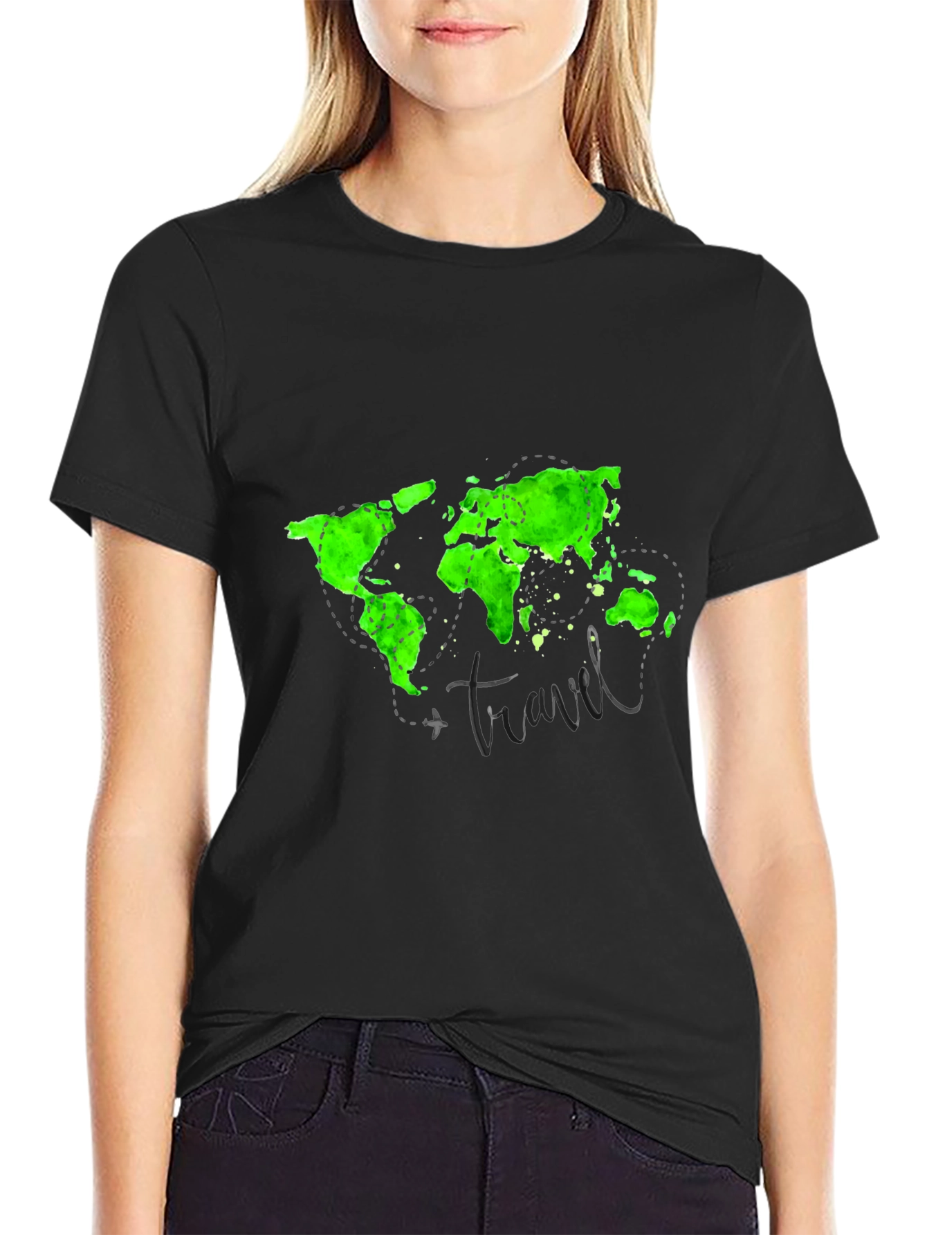 Travel World Map Tee - Adventure Awaits