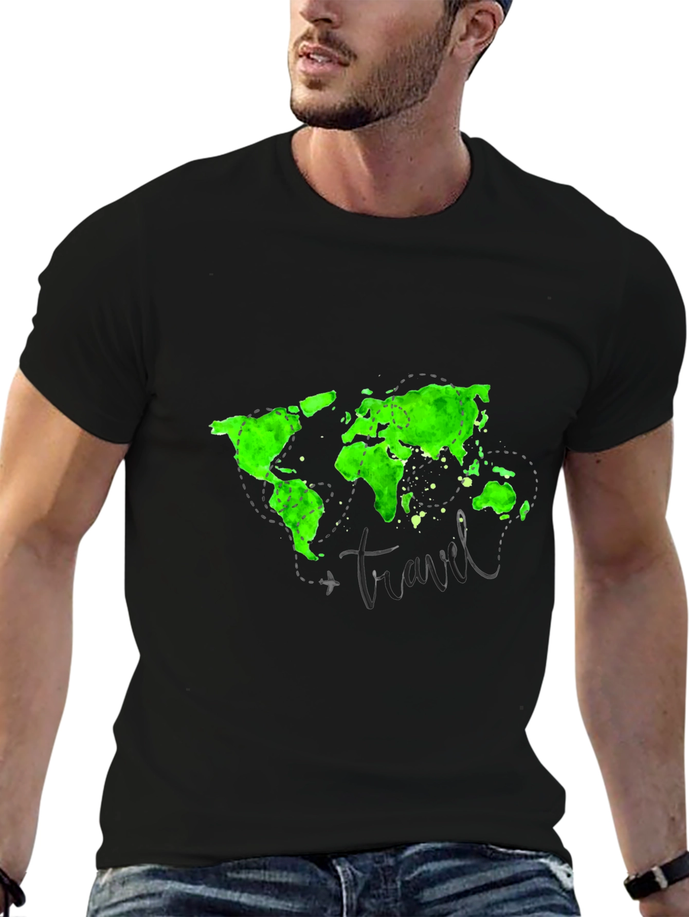 Travel World Map Tee - Adventure Awaits