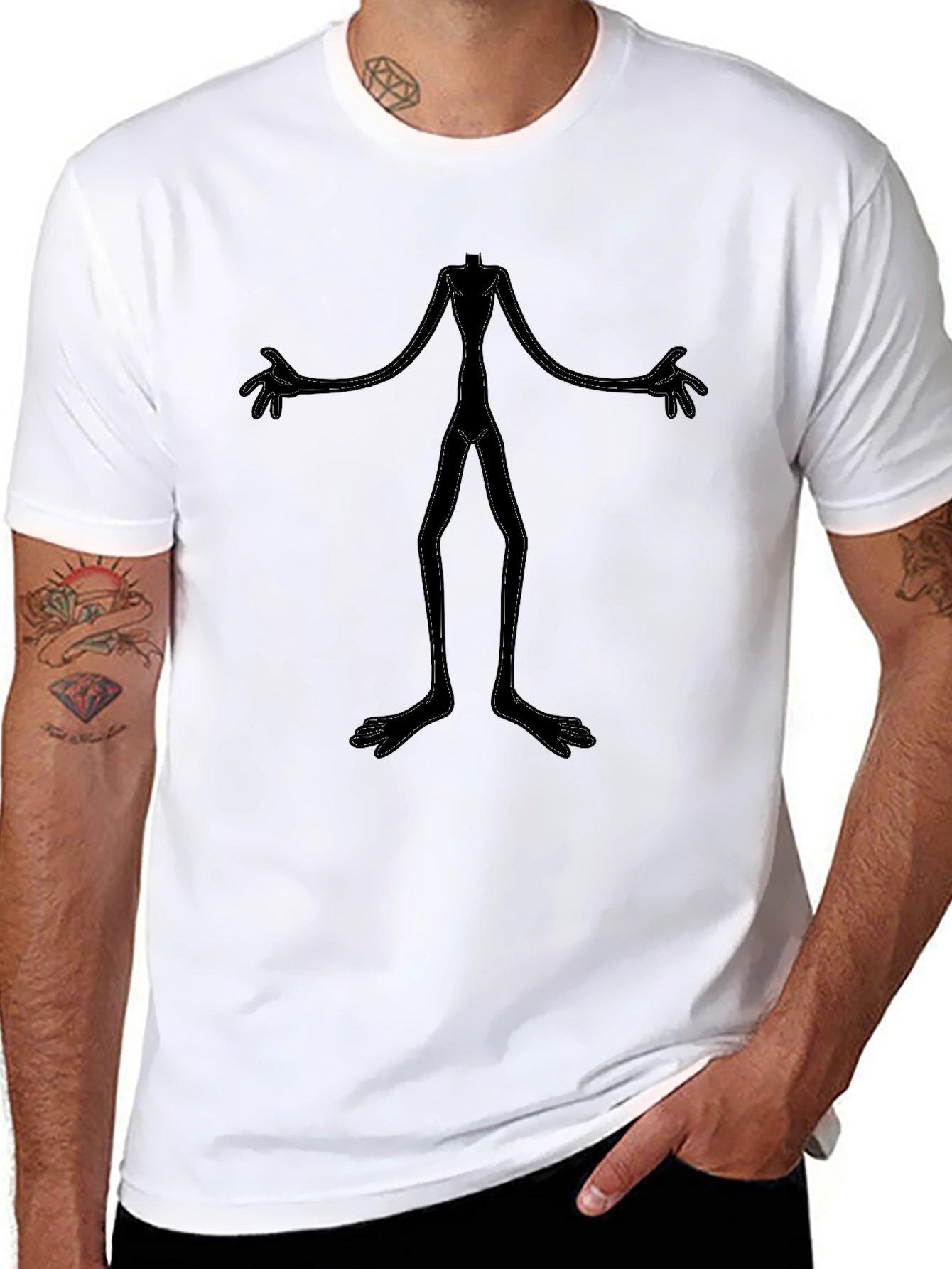 Unique Black T-Shirt - Abstract Figure