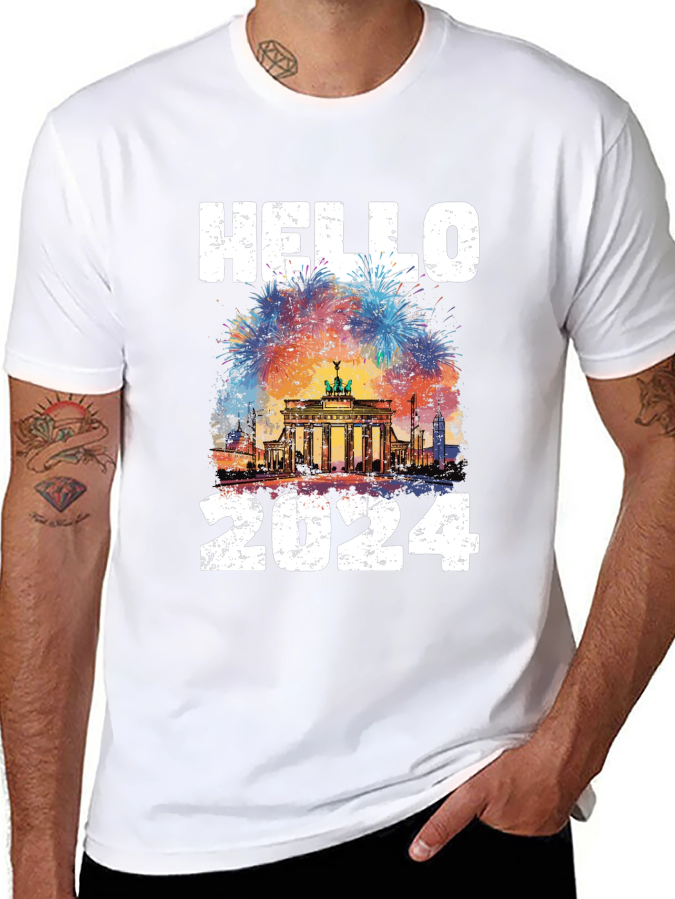 Hello 2024 T-Shirt Berlin New Year