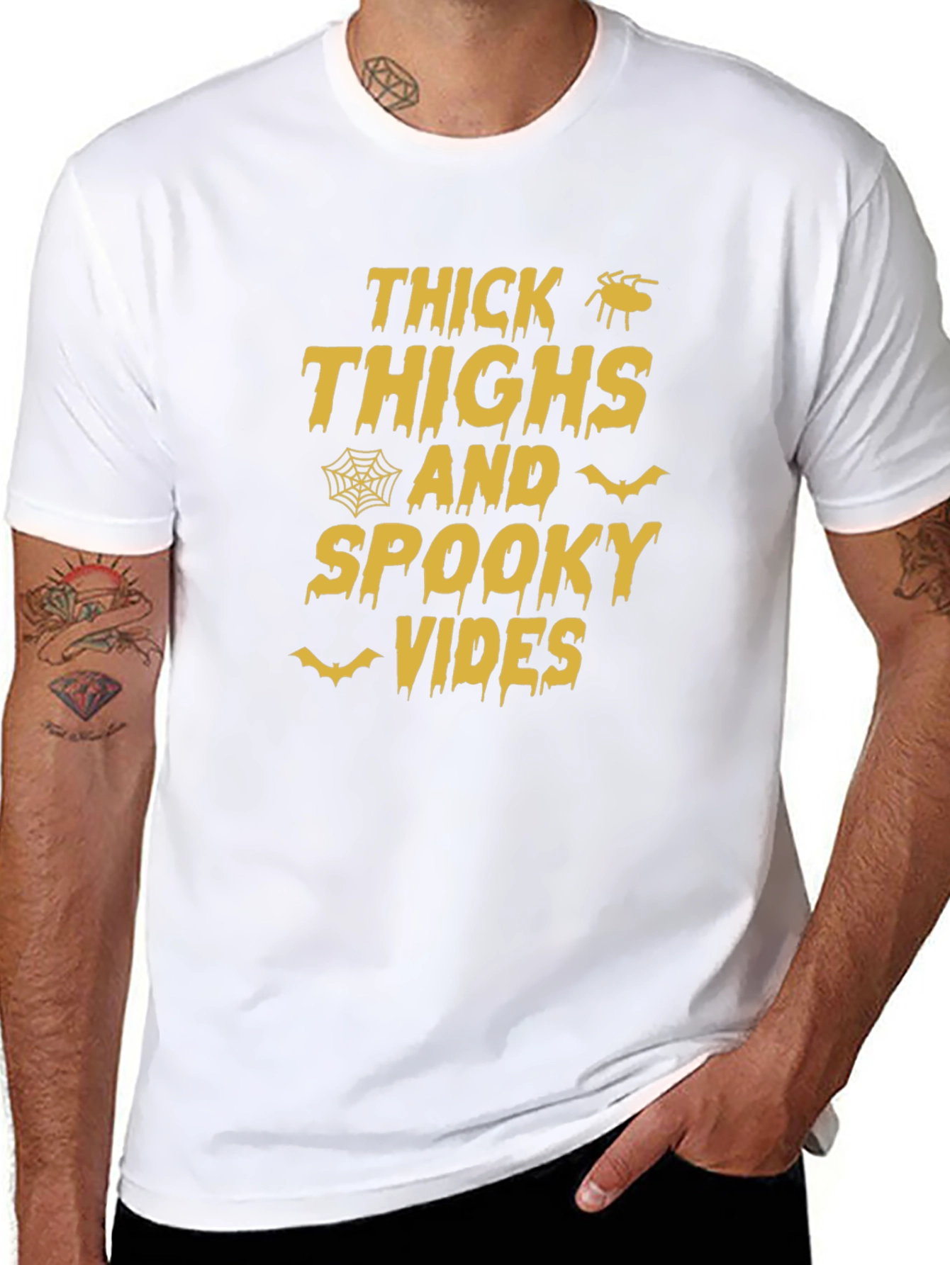 Halloween Thick Thighs Spooky Vibes T-Shirt