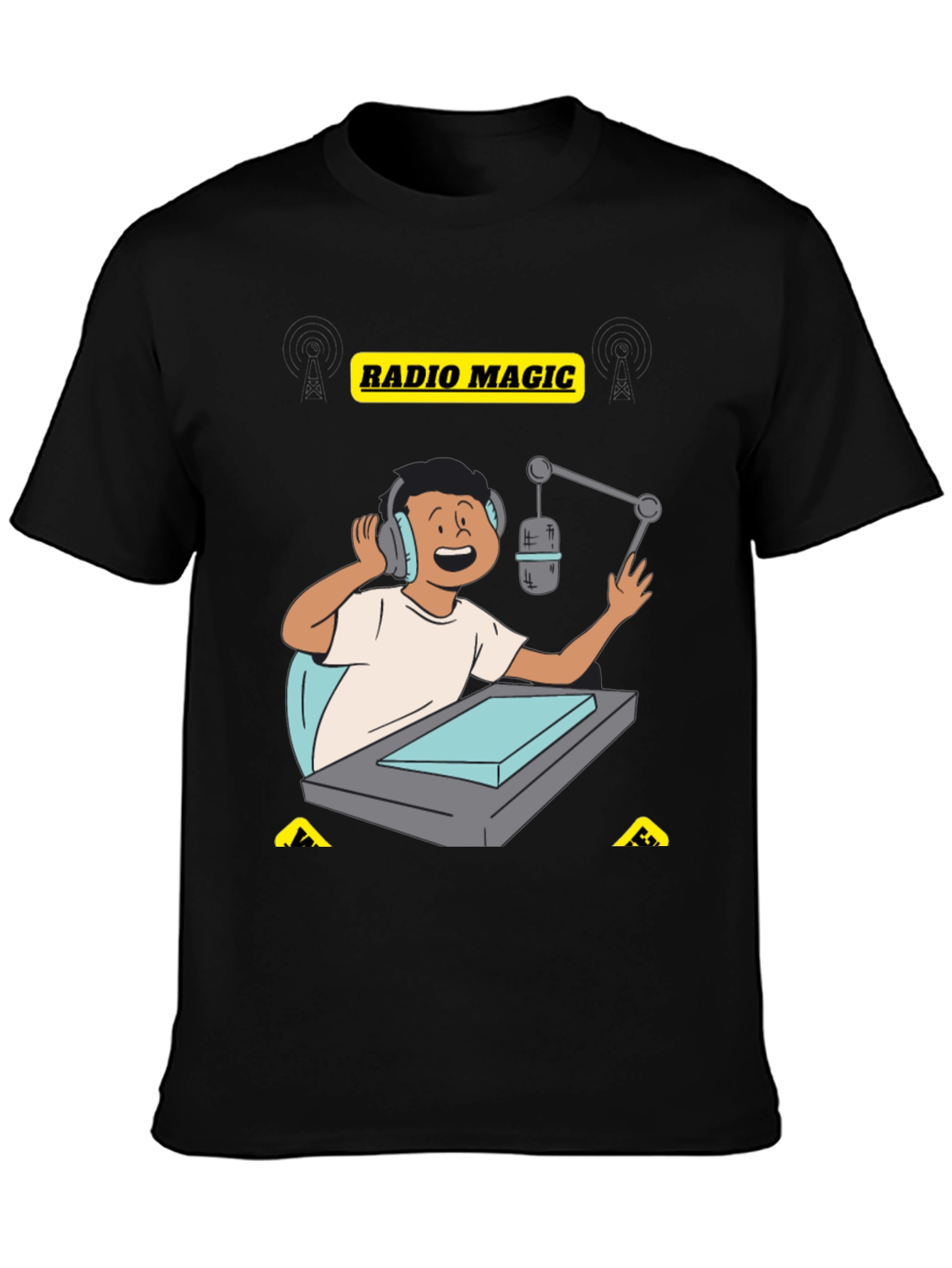 Radio Magic Black Graphic Tee