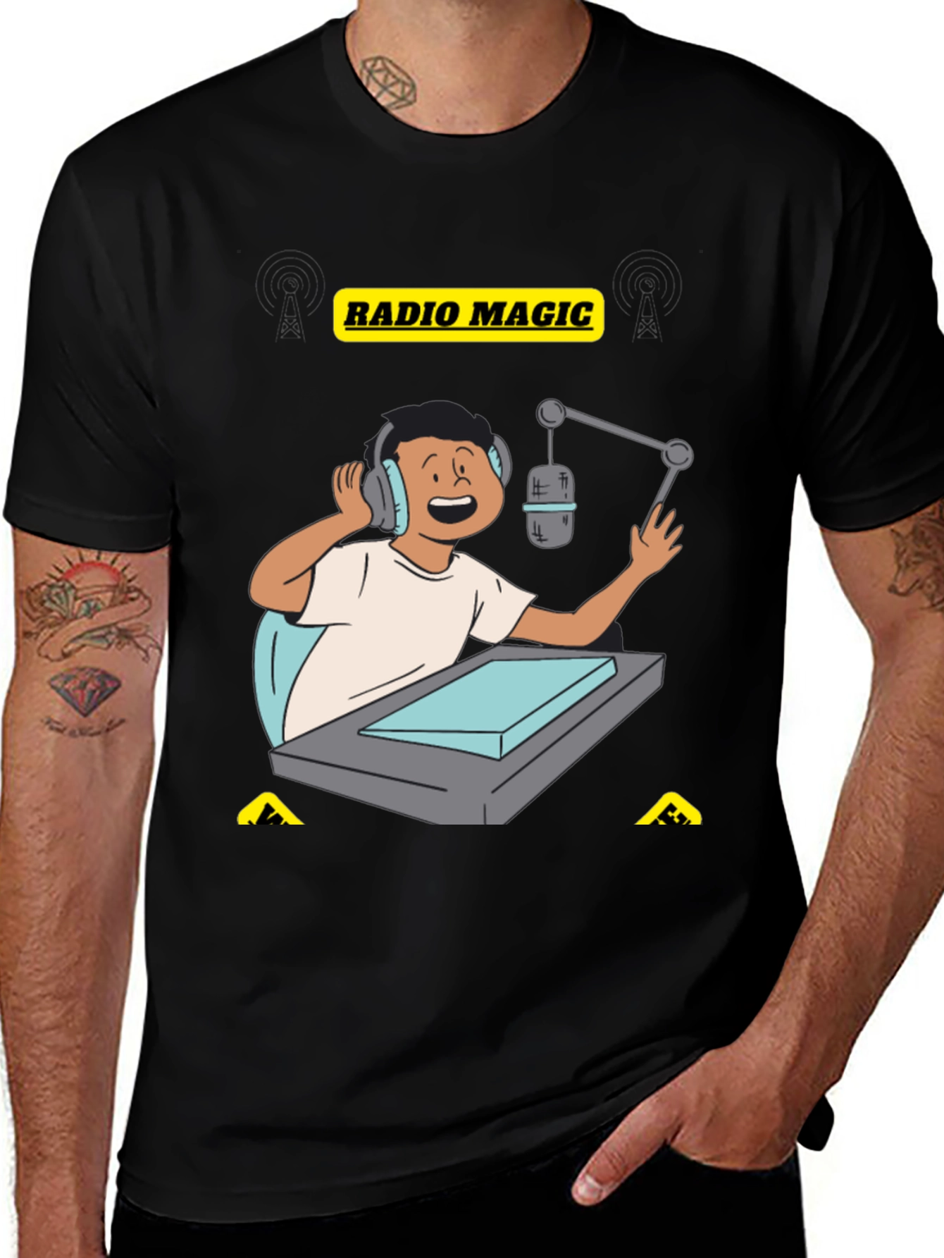 Radio Magic Black Graphic Tee