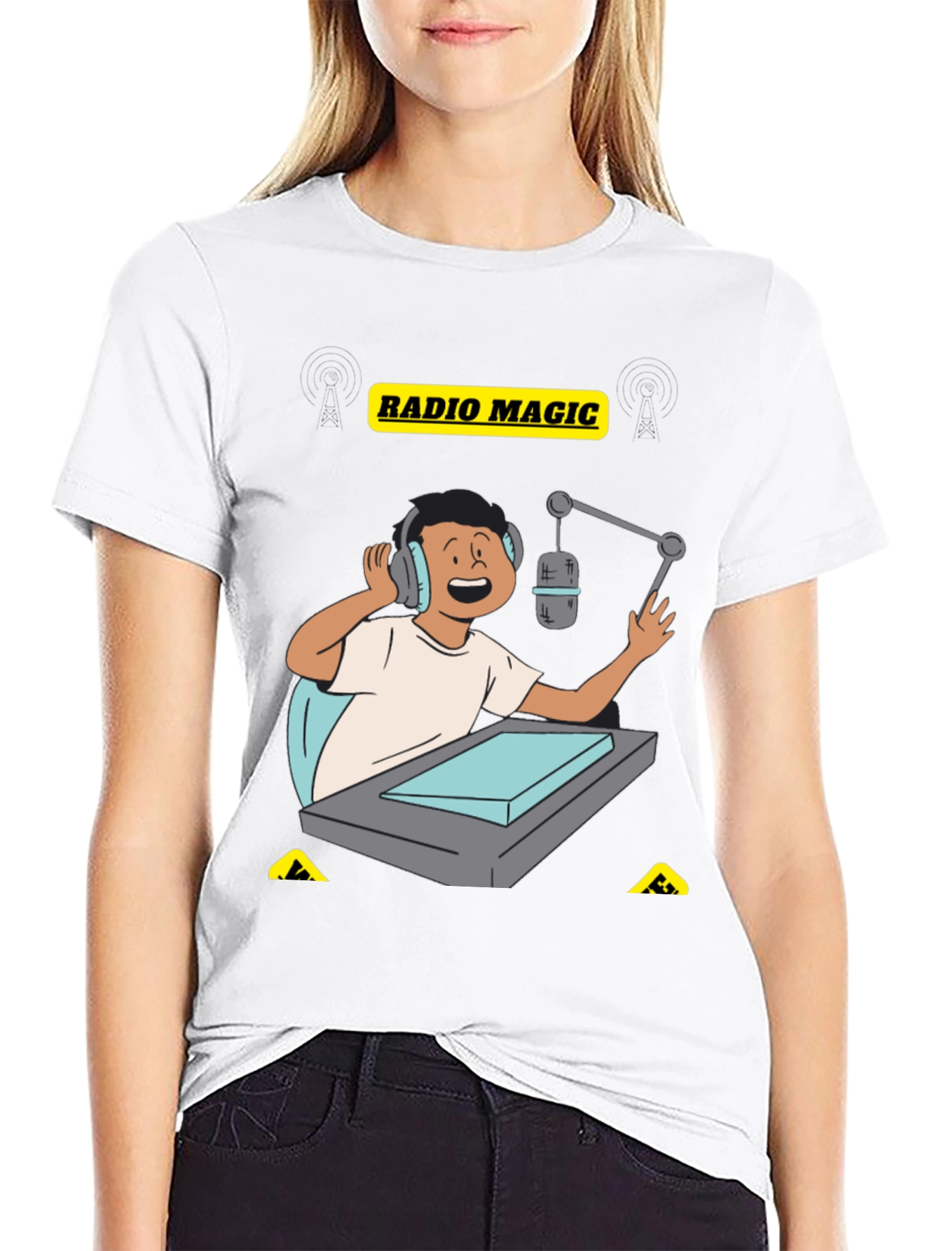 Radio Magic Black Graphic Tee