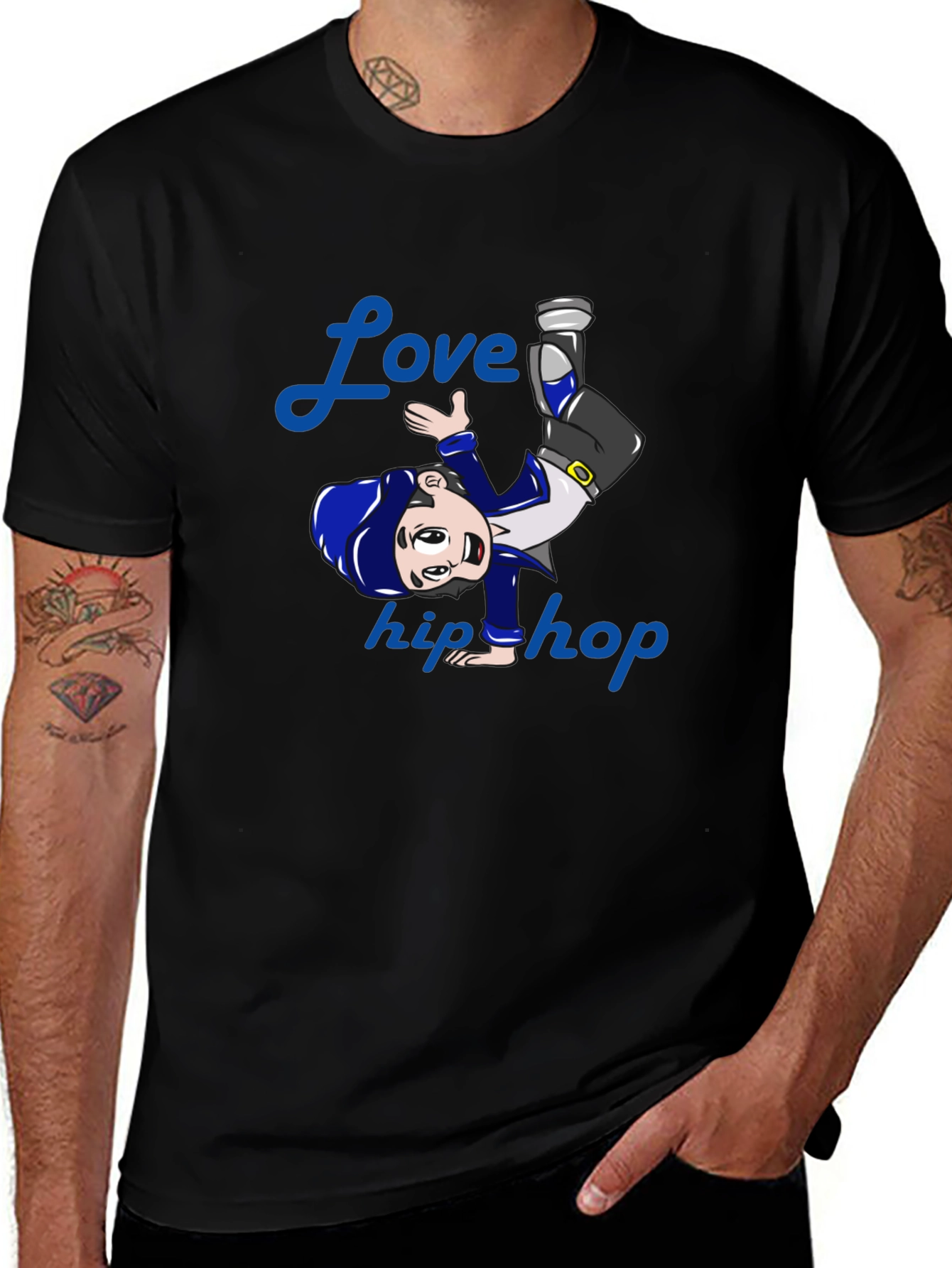 Love Hip Hop T-Shirt - Black Graphic Tee