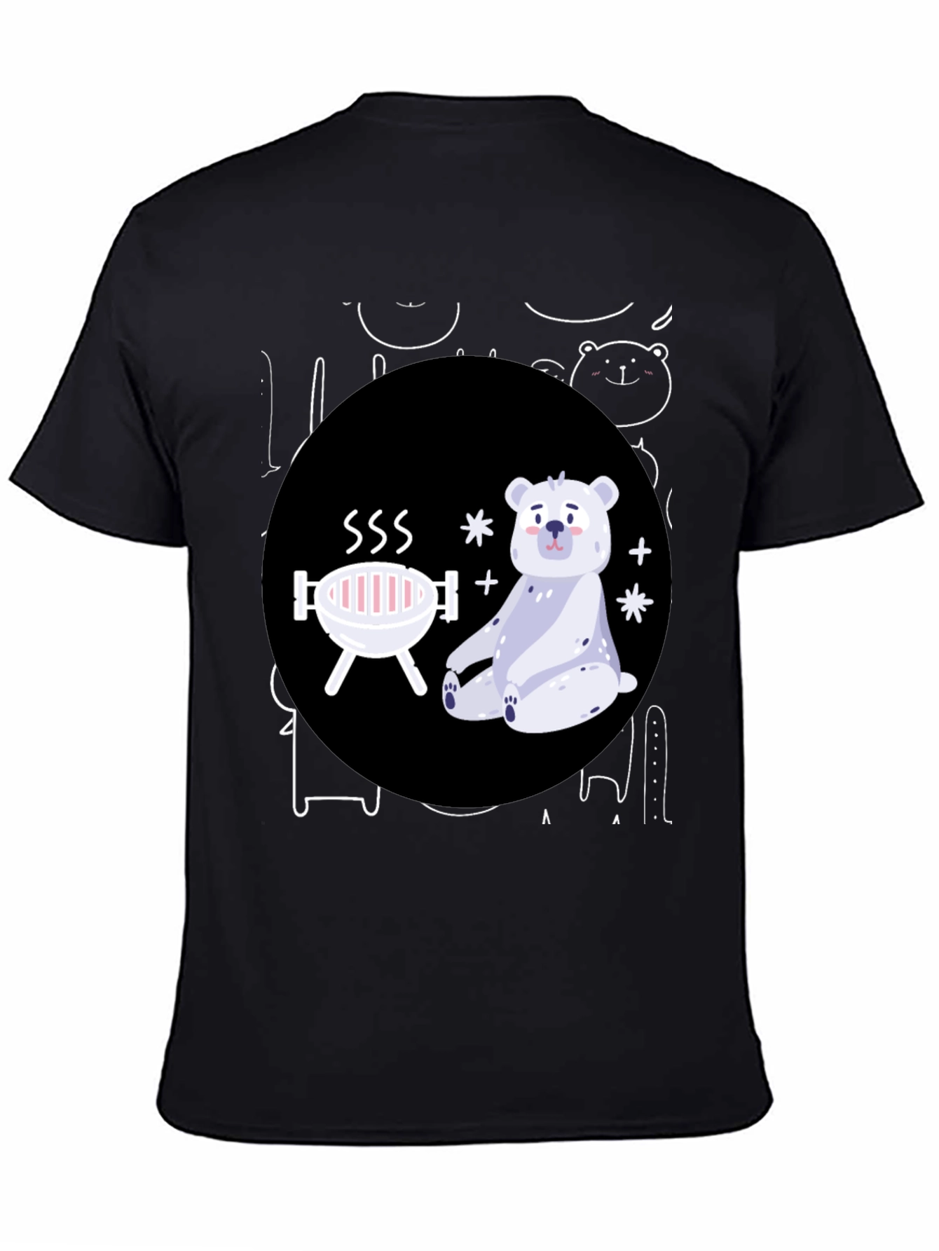 Bear-B-Q Funny Graphic T-Shirt
