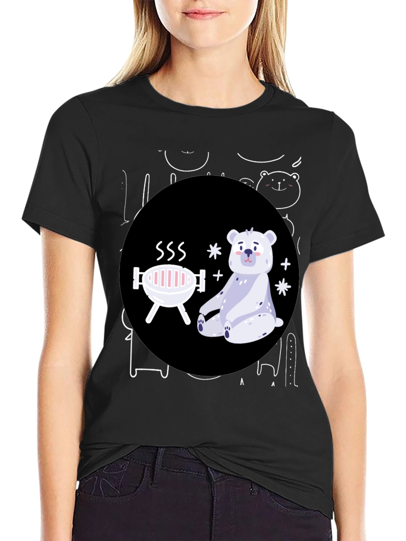 Bear-B-Q Funny Graphic T-Shirt