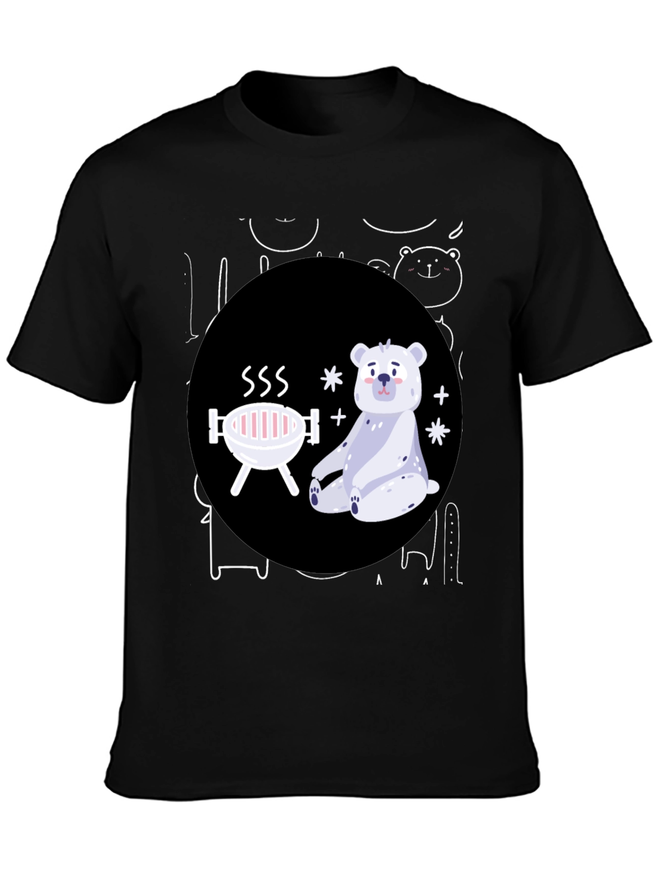 Bear-B-Q Funny Graphic T-Shirt