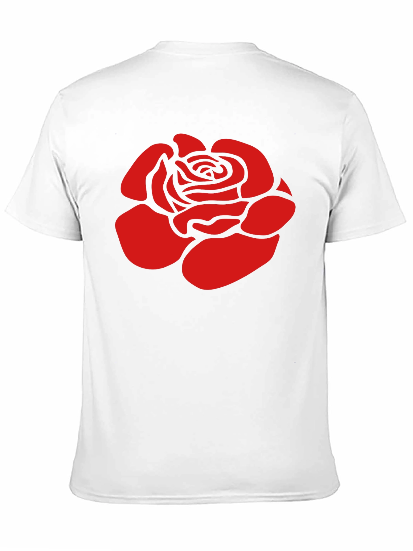 Red Rose Graphic Black T-Shirt