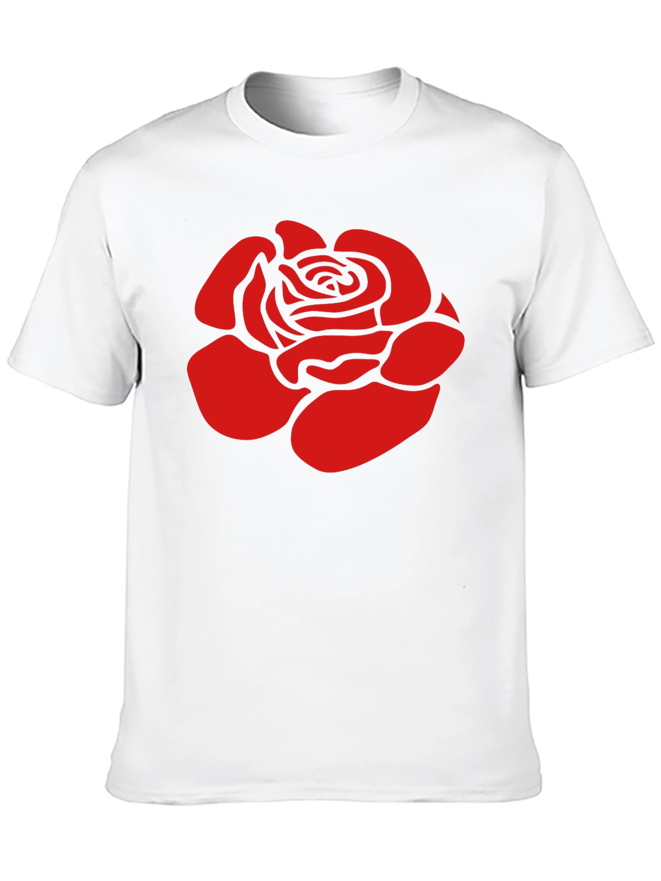 Red Rose Graphic Black T-Shirt