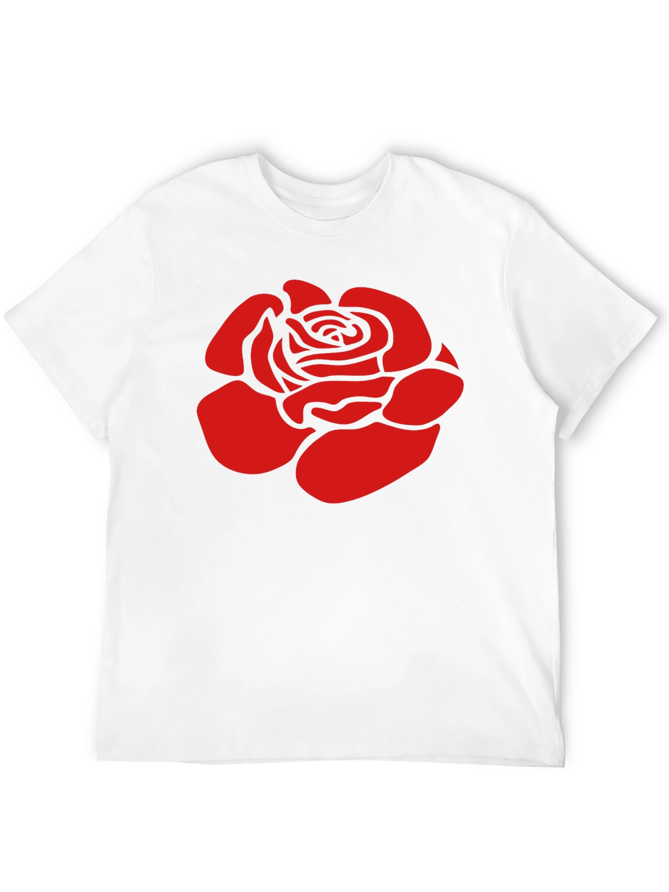 Red Rose Graphic Black T-Shirt