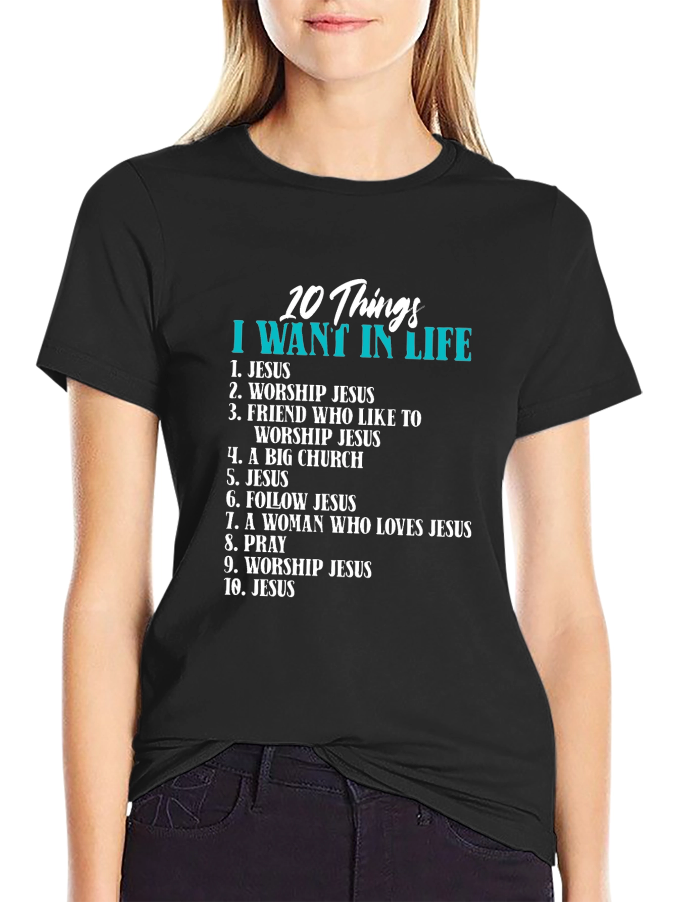 Christian 10 Things Graphic T-Shirt