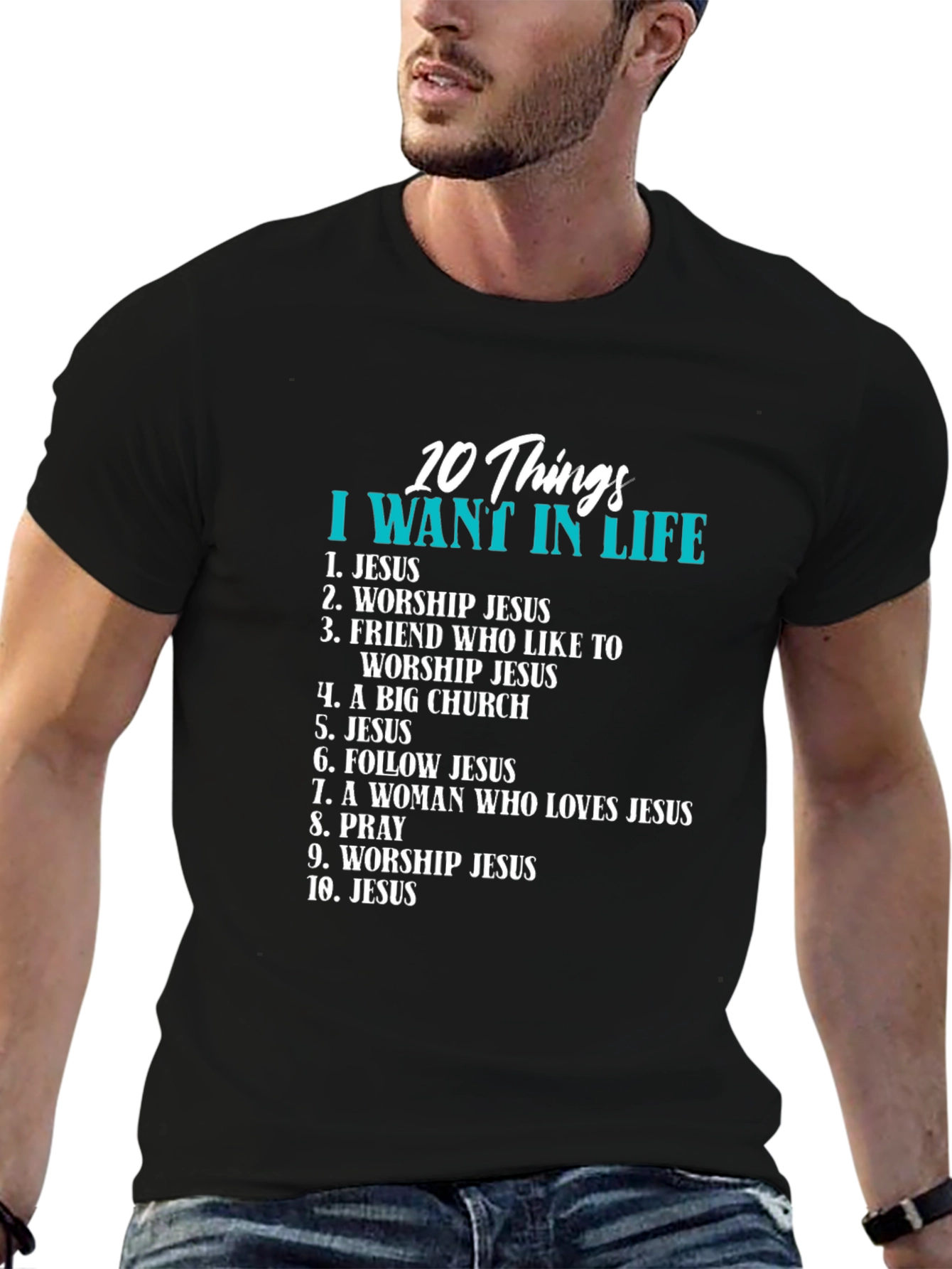 Christian 10 Things Graphic T-Shirt