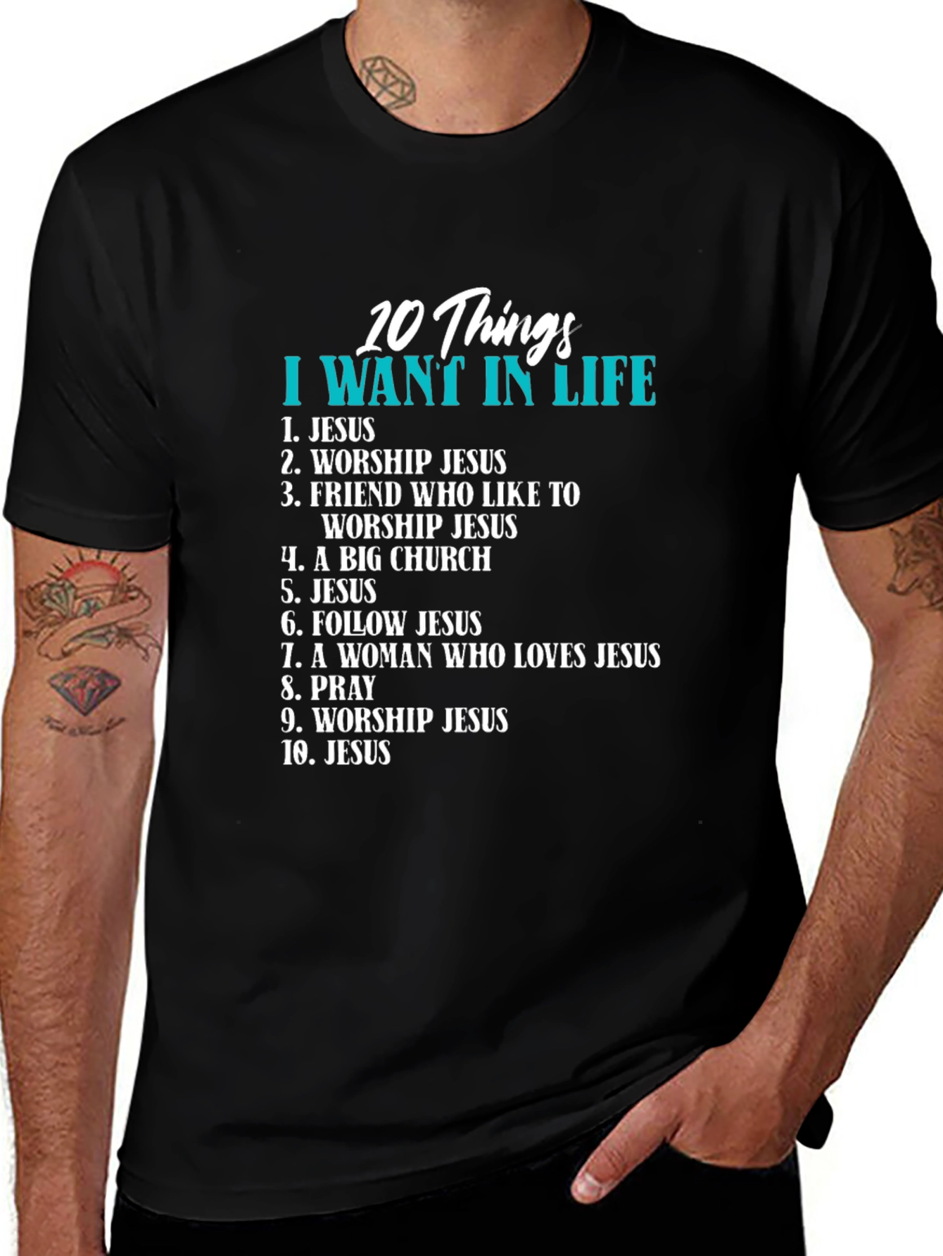 Christian 10 Things Graphic T-Shirt