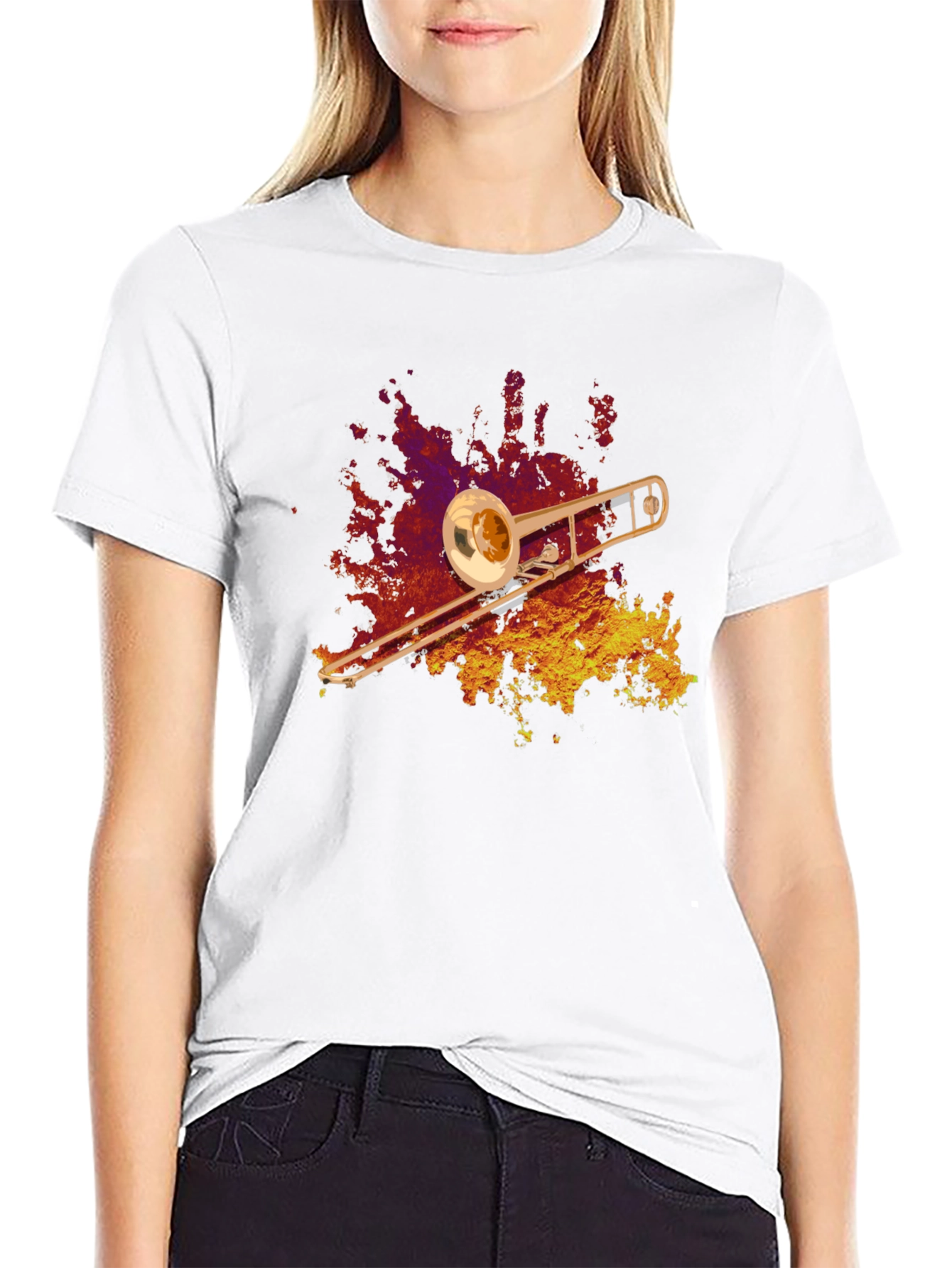 Trombone Graphic T-Shirt - Music Lover Tee