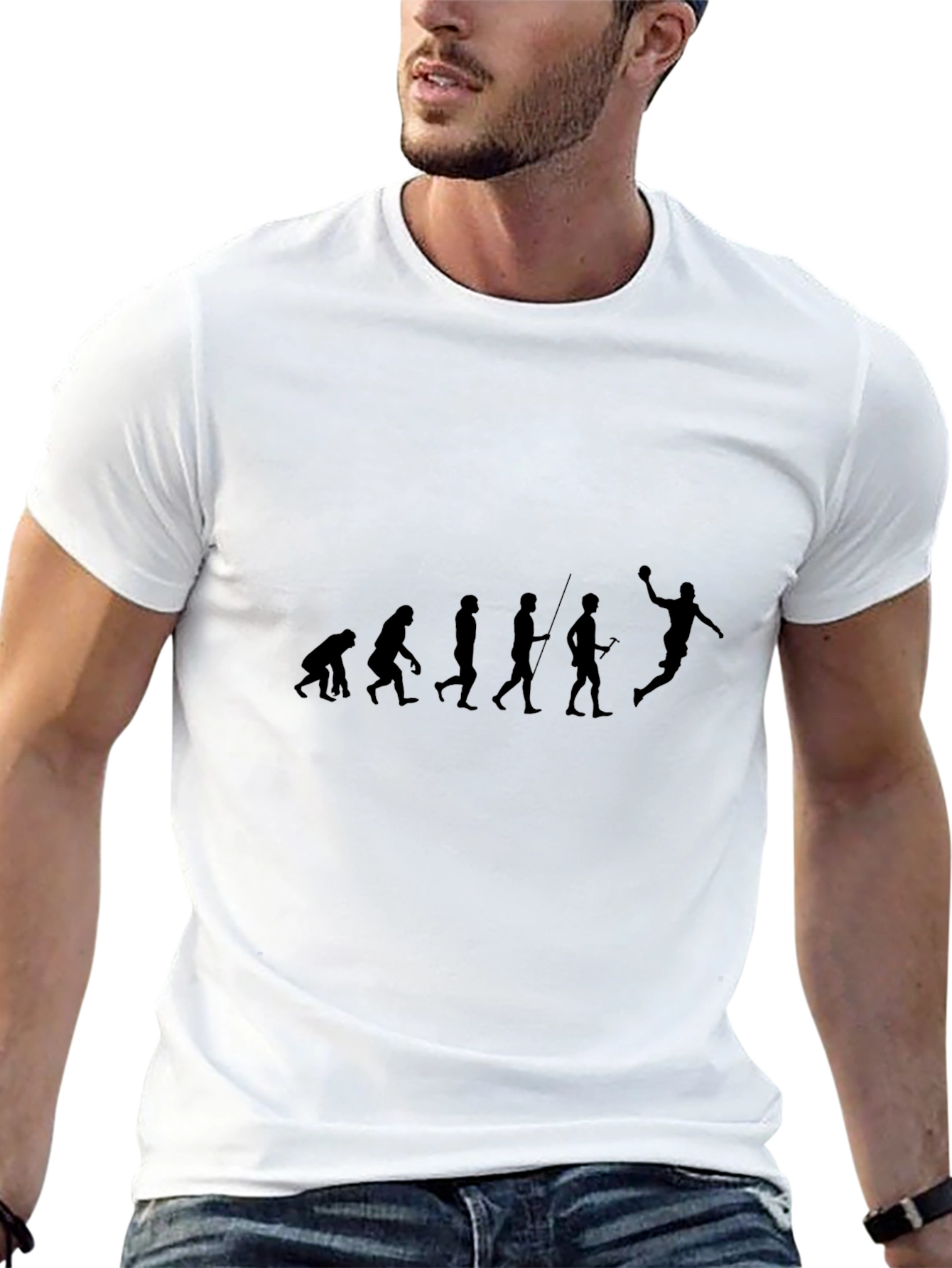 Evolution of Basketball Black T-Shirt