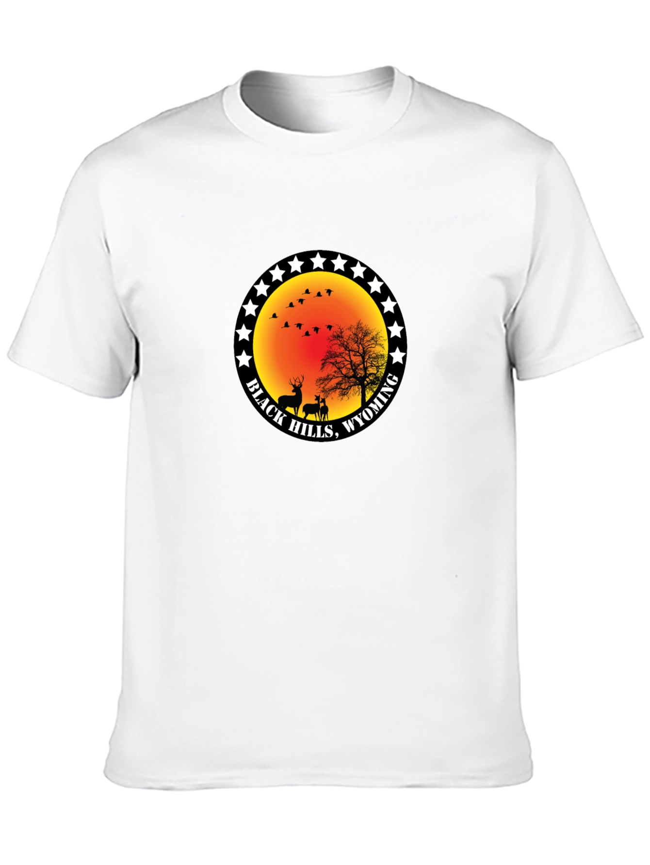 Black Hills Wyoming Deer Graphic T-Shirt