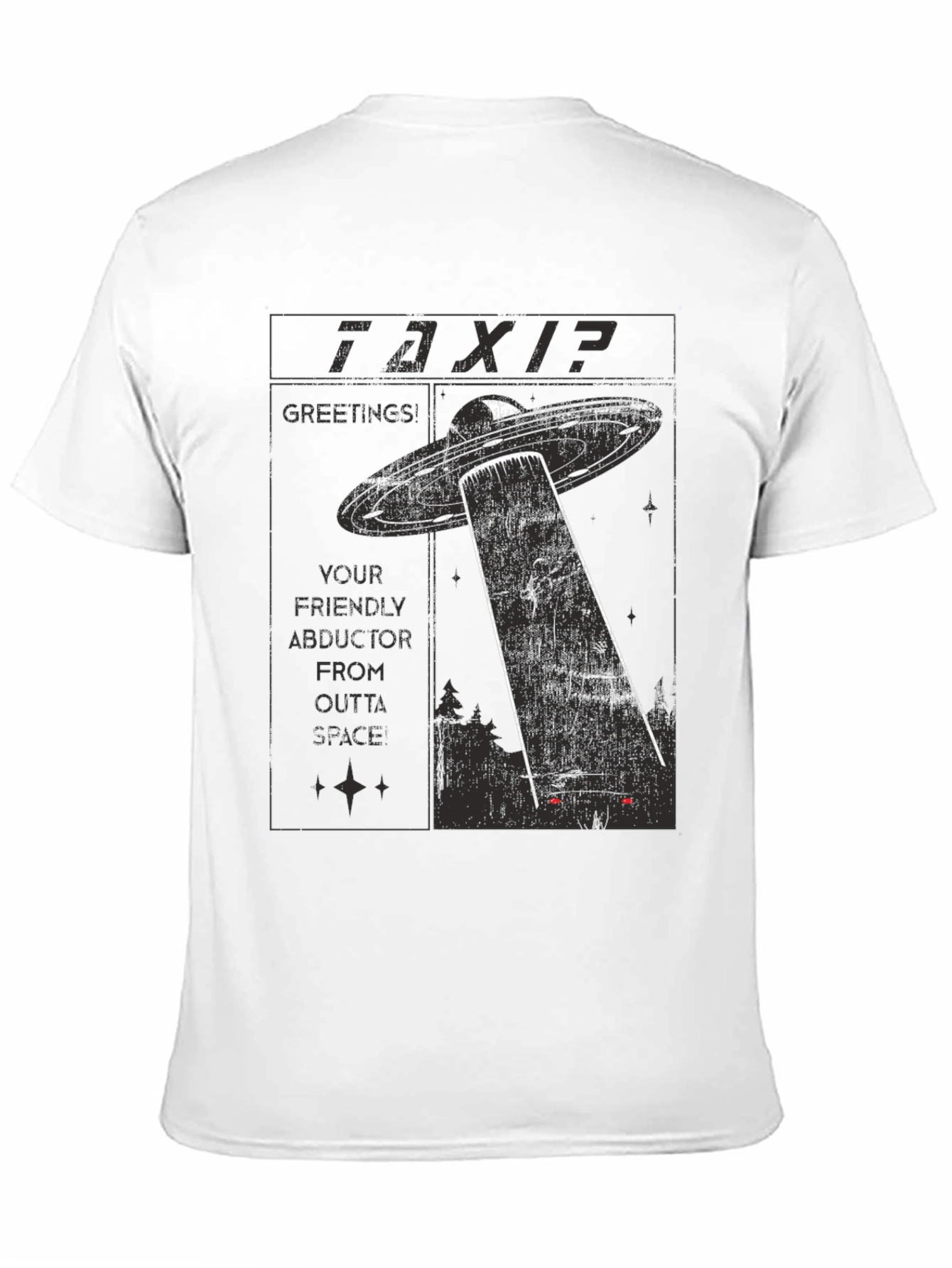 Outta Space Taxi T-Shirt - Abduction Graphic Tee