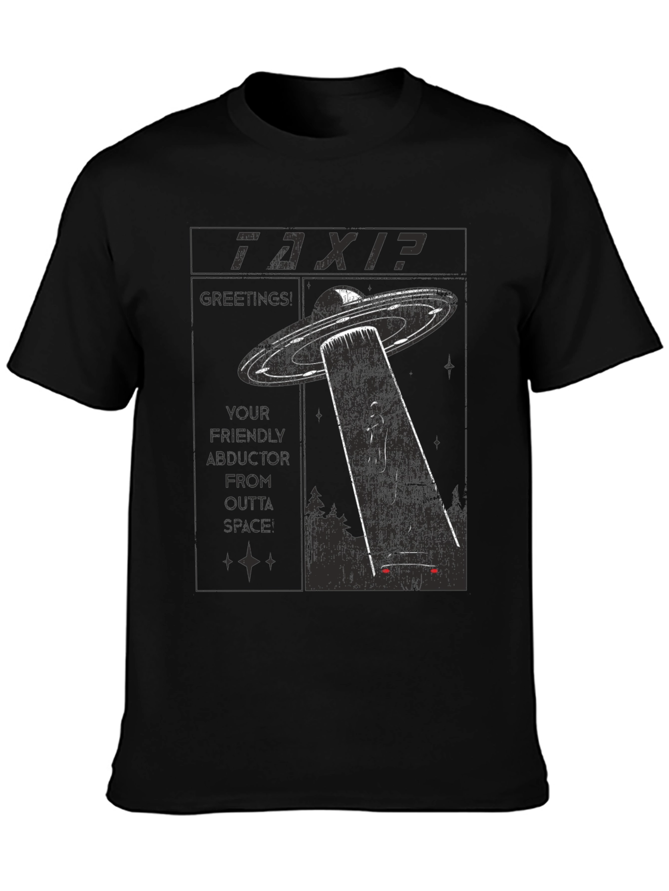 Outta Space Taxi T-Shirt - Abduction Graphic Tee
