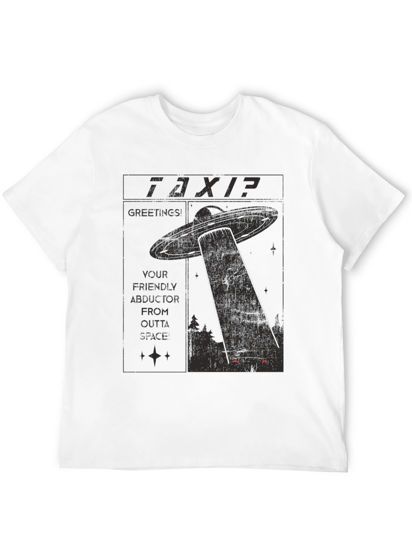 Outta Space Taxi T-Shirt - Abduction Graphic Tee