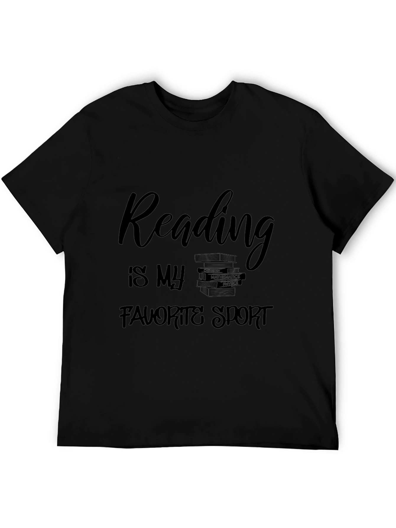 Reading is My Favorite Sport Black T-Shirt
