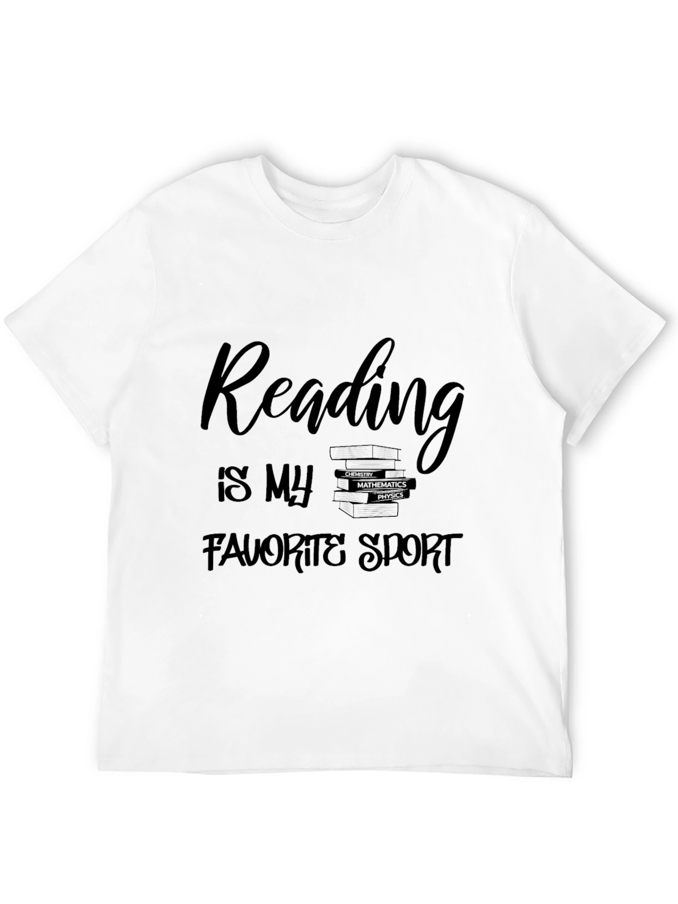 Reading is My Favorite Sport Black T-Shirt