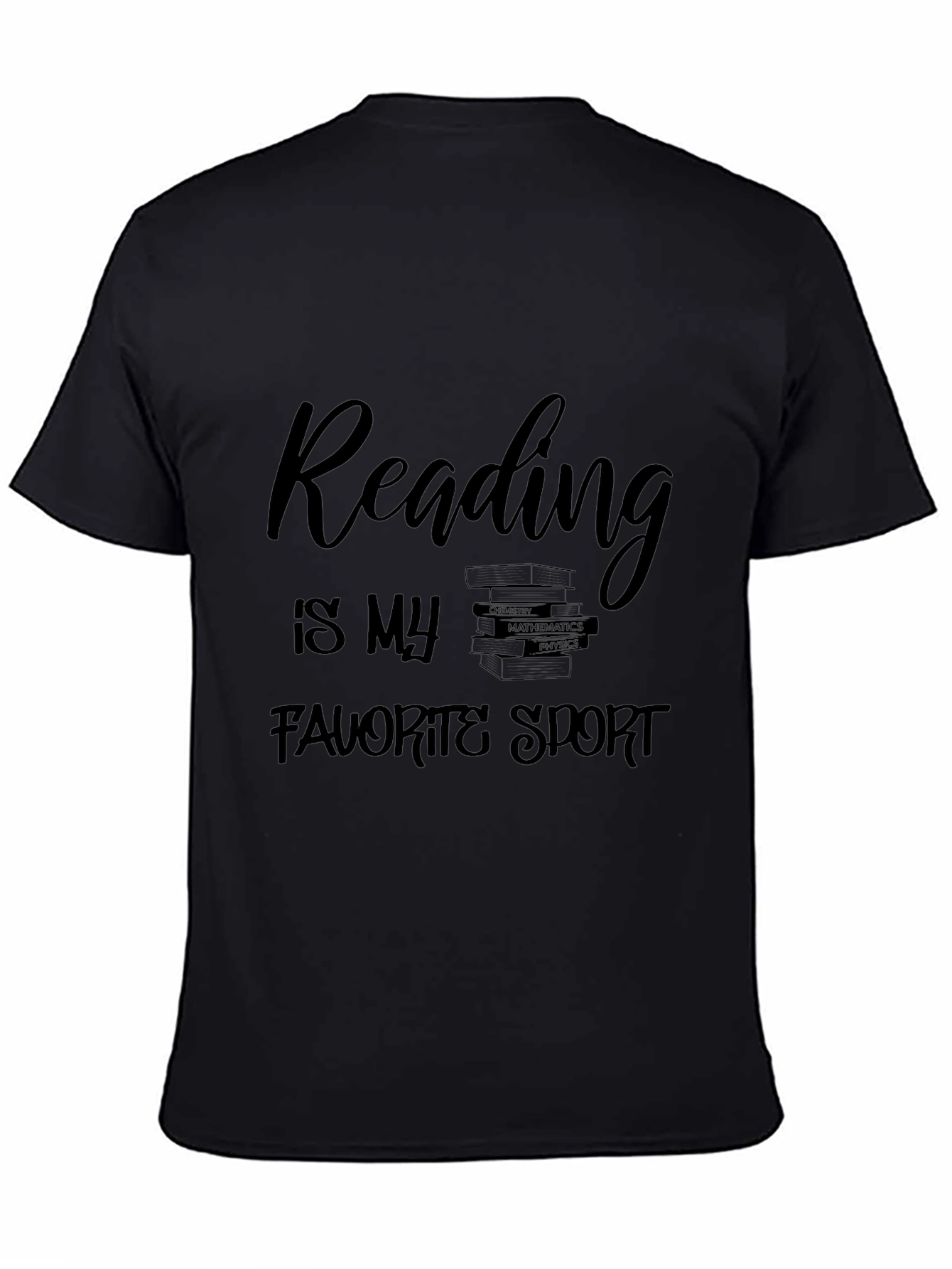 Reading is My Favorite Sport Black T-Shirt